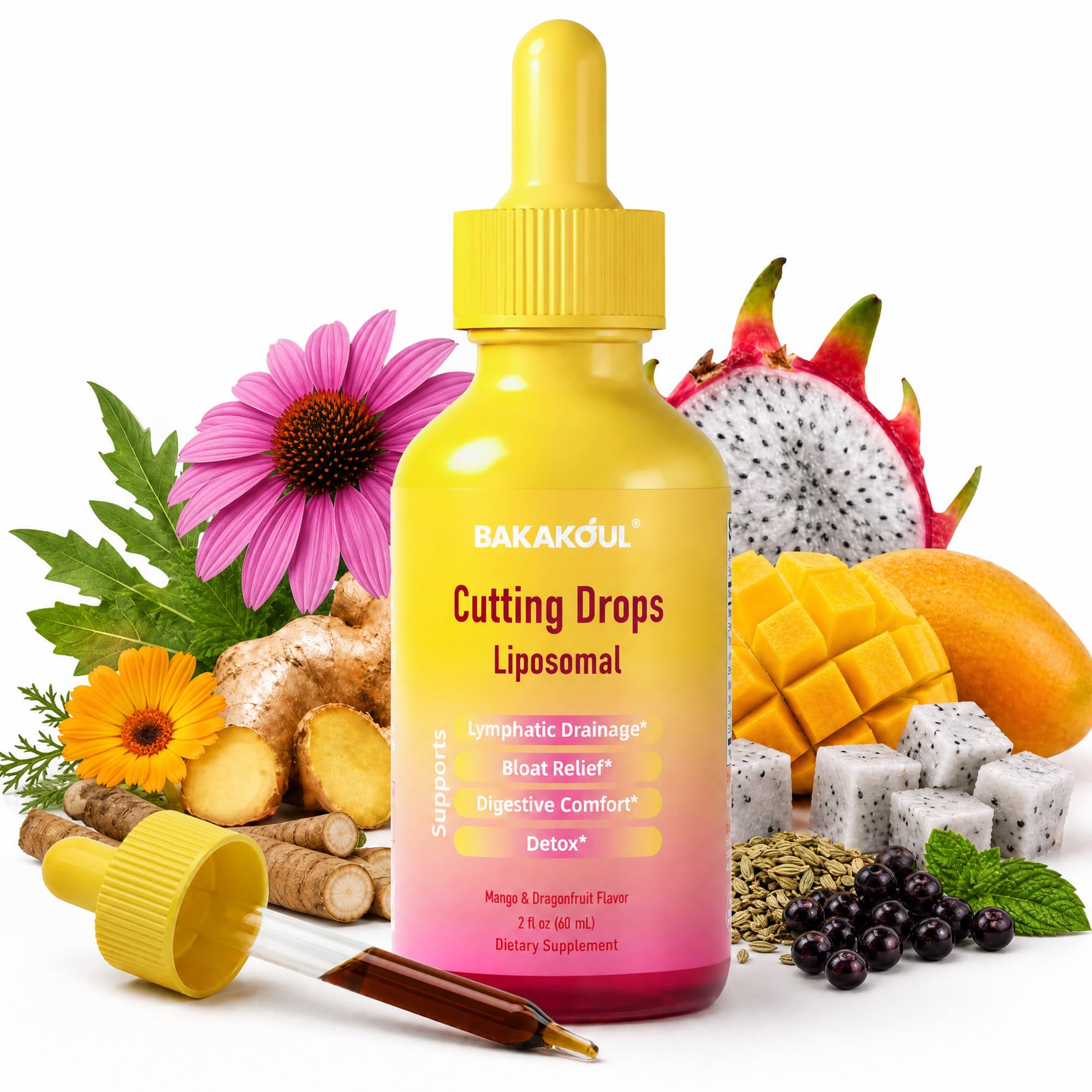 BAKAKOUL Cutting Drops, Liposomal Liquid Drops for Lymphatic Support