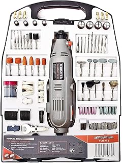 Terratek Rotary Tool Kit 135W with Accessory Set & Storage Case, Variable Speed 8000-33000rpm, Ideal for DIY, Woodwork & Hobby Craft, Dremel Compatible