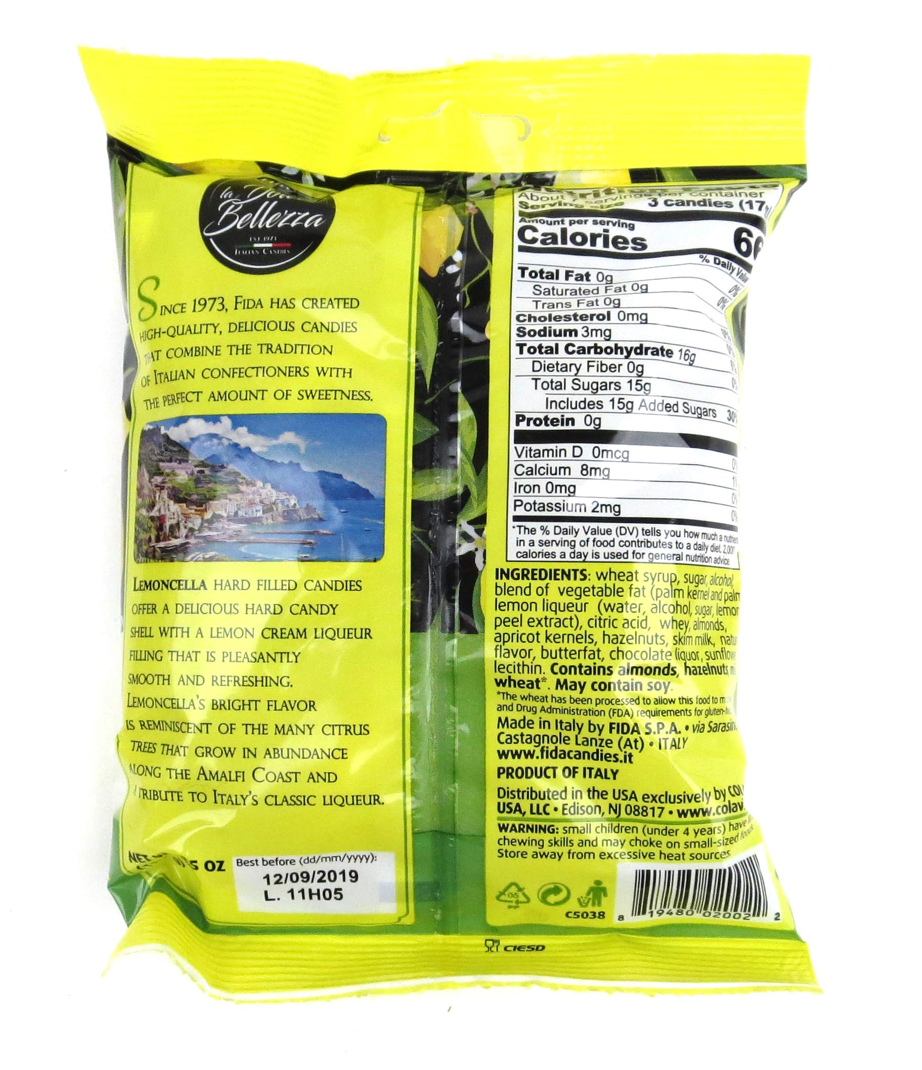 Amazon.com : FIDA la Dolce Bellezza Lemoncella Hard Candy, 6.17 oz