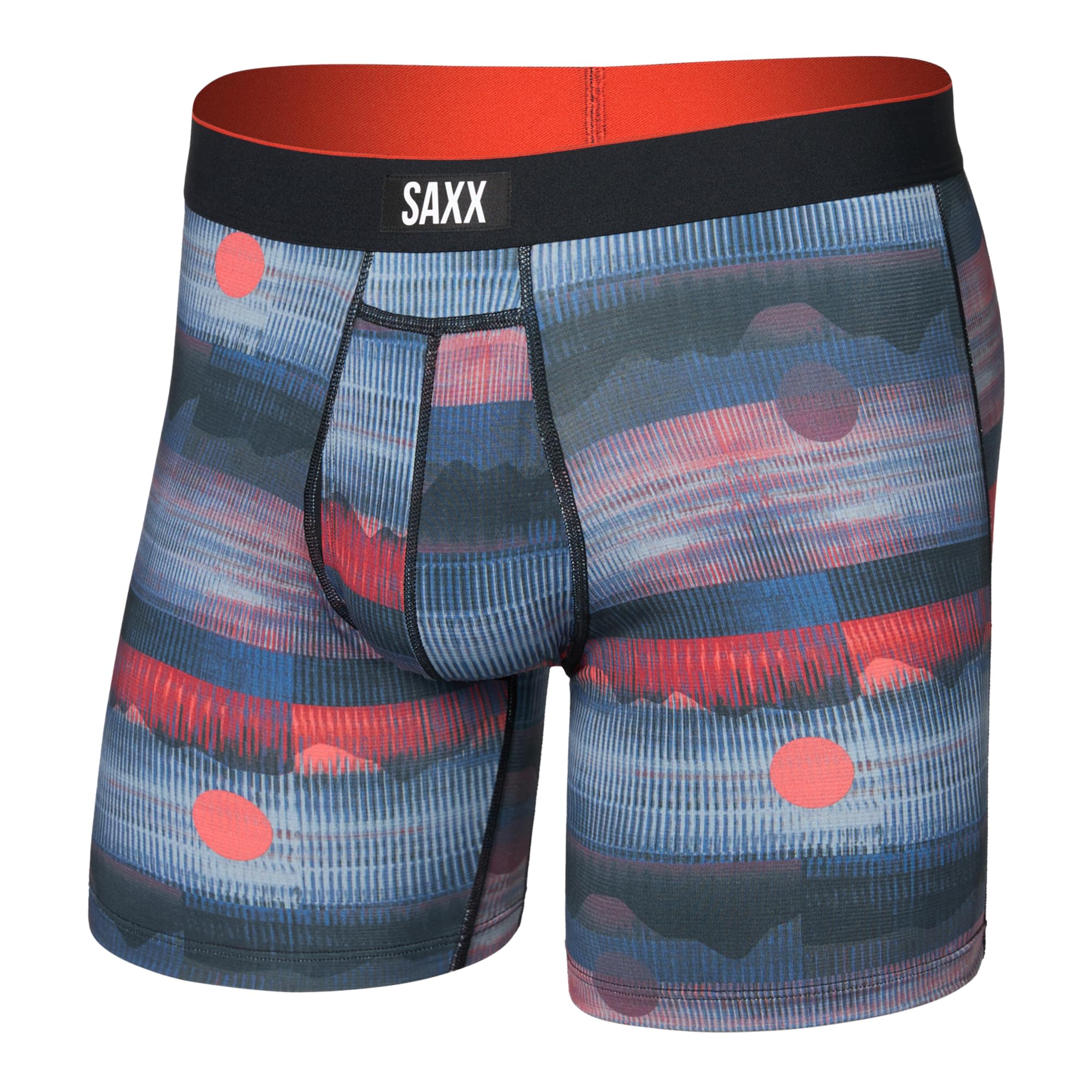 Saxx Multi-Sport Mesh Boxer Briefs, Mystery Peaks-Multi