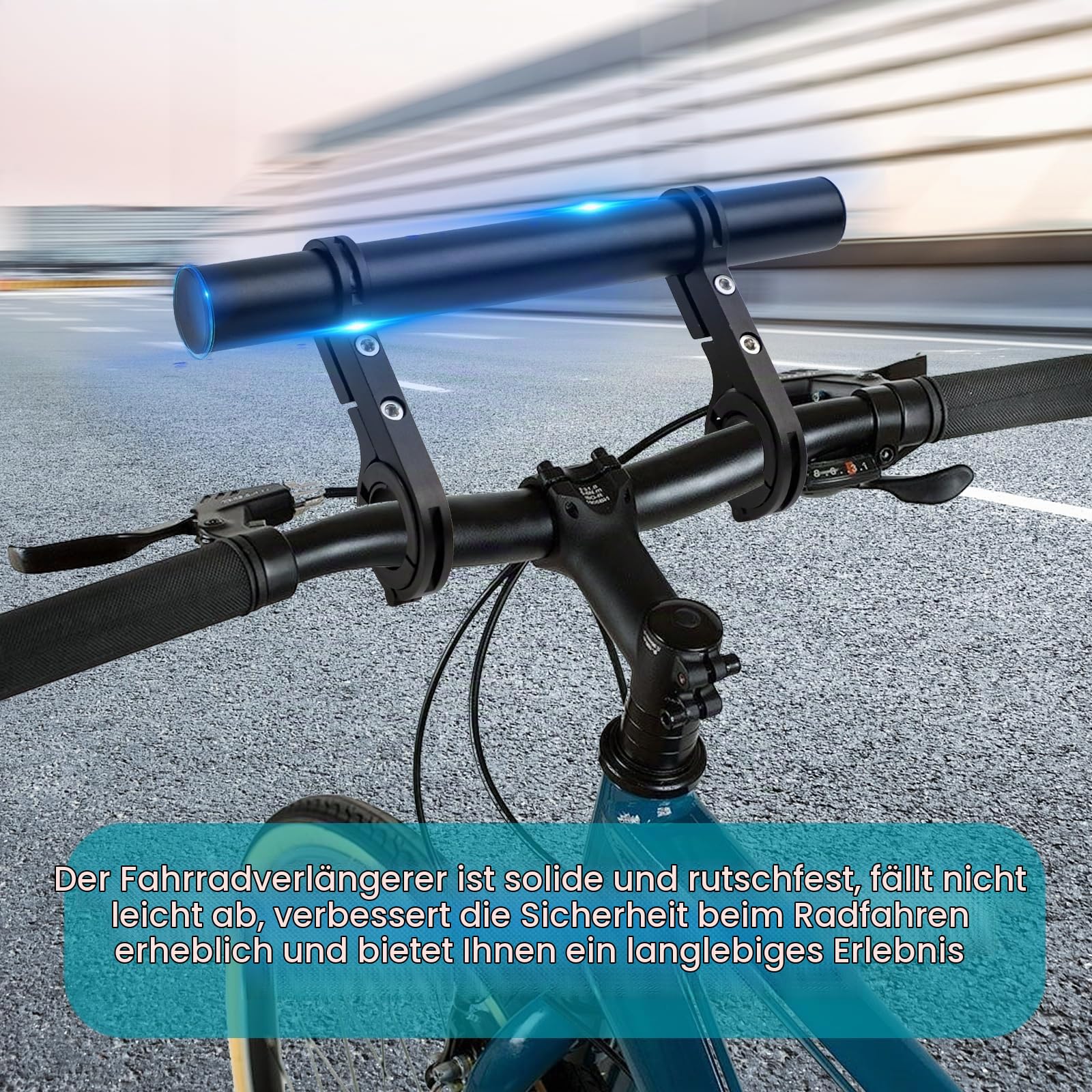 Fahrradlenker Extender Fahrrad Extender Halterung Aluminiumlegierung Fahrrad Lenker Verlängerung Halterung Lenker Erweiterung 18-34mm für Taschenlampe Smartphones GPS-Geräte Sport & Freizeit