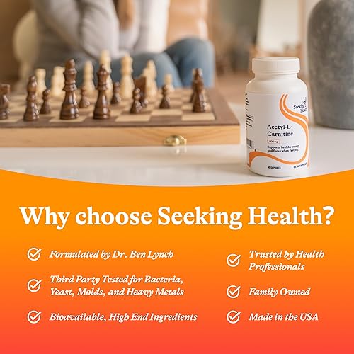 Miniatura 6 de Seeking Health Acetyl-L-Carnitine - Suplemento de acetil-L-carnitina - Apoya la energía, el metabolismo de las grasas saludables y la salud de la