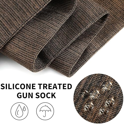 Miniatura 4 de 26 Pcs Gun Sock Silicone Treated Knit Gun Socks for Rifles and Shotguns, 52 x 4.5 In Elastic Design Hunting and Shooting Holder Socks for Gun