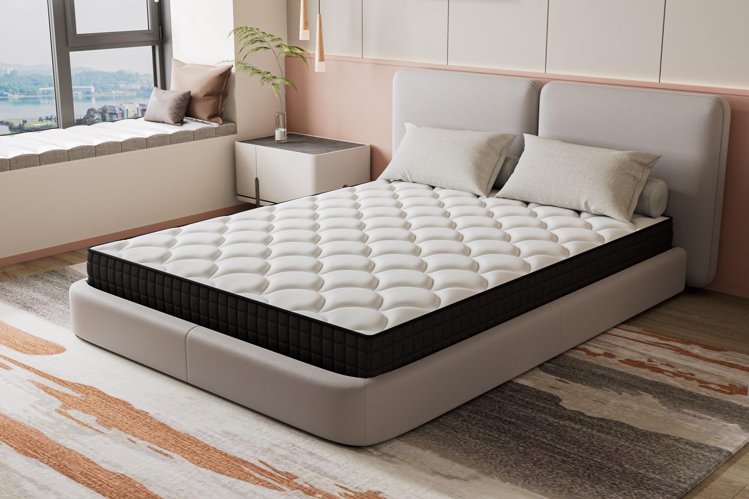 Materasso Singolo 80x190 Hybrid Memory,Altezza 13CM,Anallergico e Ergonomico,Comfort e Morbido,Certificato OEKO (80x190x13CM)
