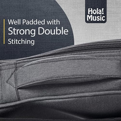 Miniatura 7 de Hola! Music Funda para guitarra bajo eléctrico, bolsa suave de 41 pulgadas para guitarras eléctricas con acolchado de 1 pulgada, correas de hombro