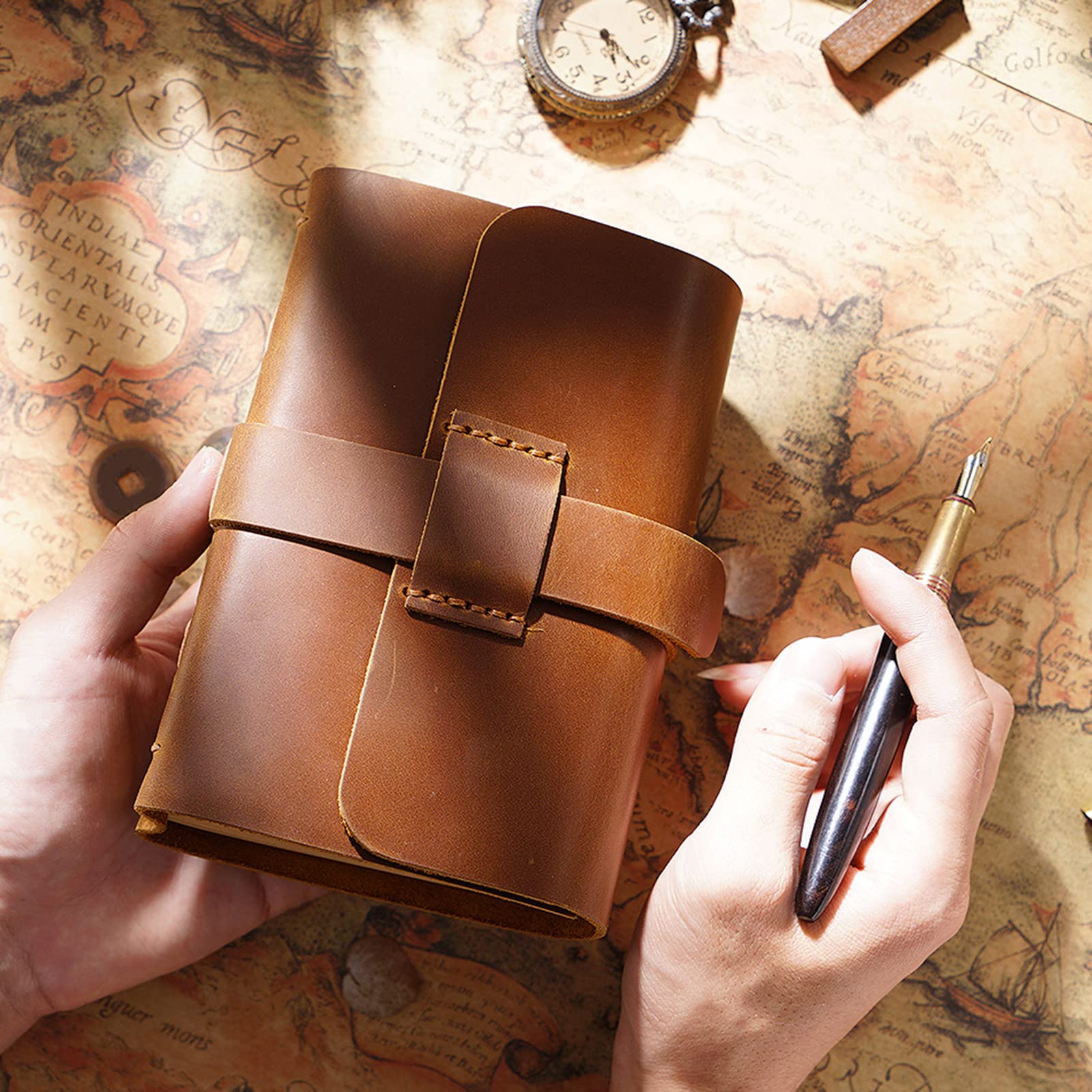 Blocco note fatto a mano diario di viaggio personale in rilievo diario personale per studenti insegnanti scuola custodia in pelle personalizzata per gli uomini