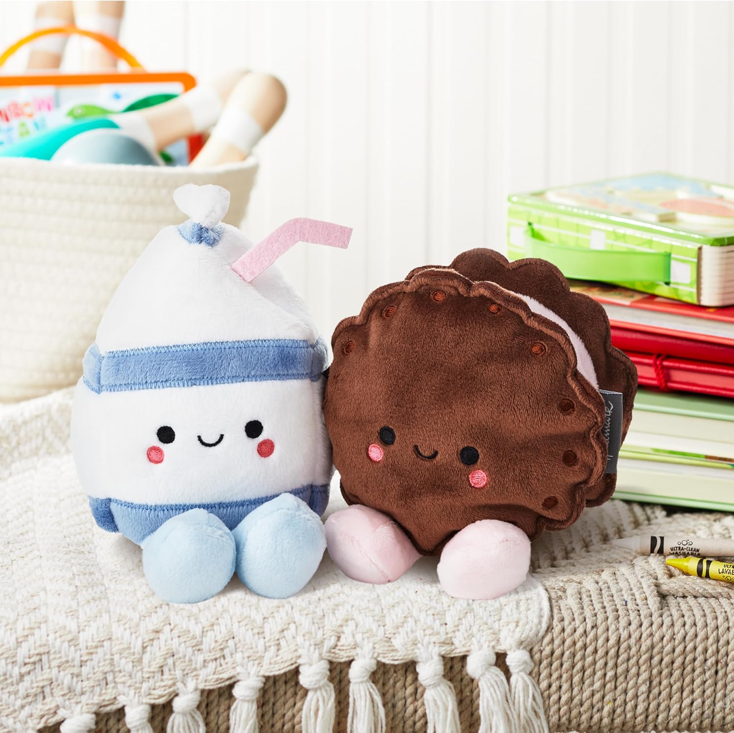 Hallmark Better Together Magnetic Plush (Milk and Cookie) 6" Stuffed Toys, Easter Gifts for Kids