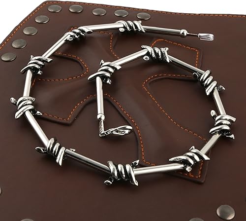 Miniatura 4 de Collar de alambre de púas para hombre de aleación de acero punk gótico 20 pulgadas de HZMAN