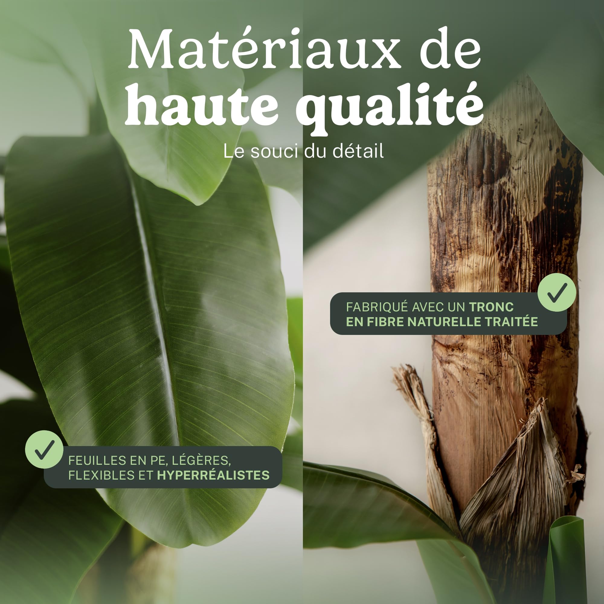 MAIA SHOP Bananier Artificiel 210 cm - Faux Arbre d'Intérieur