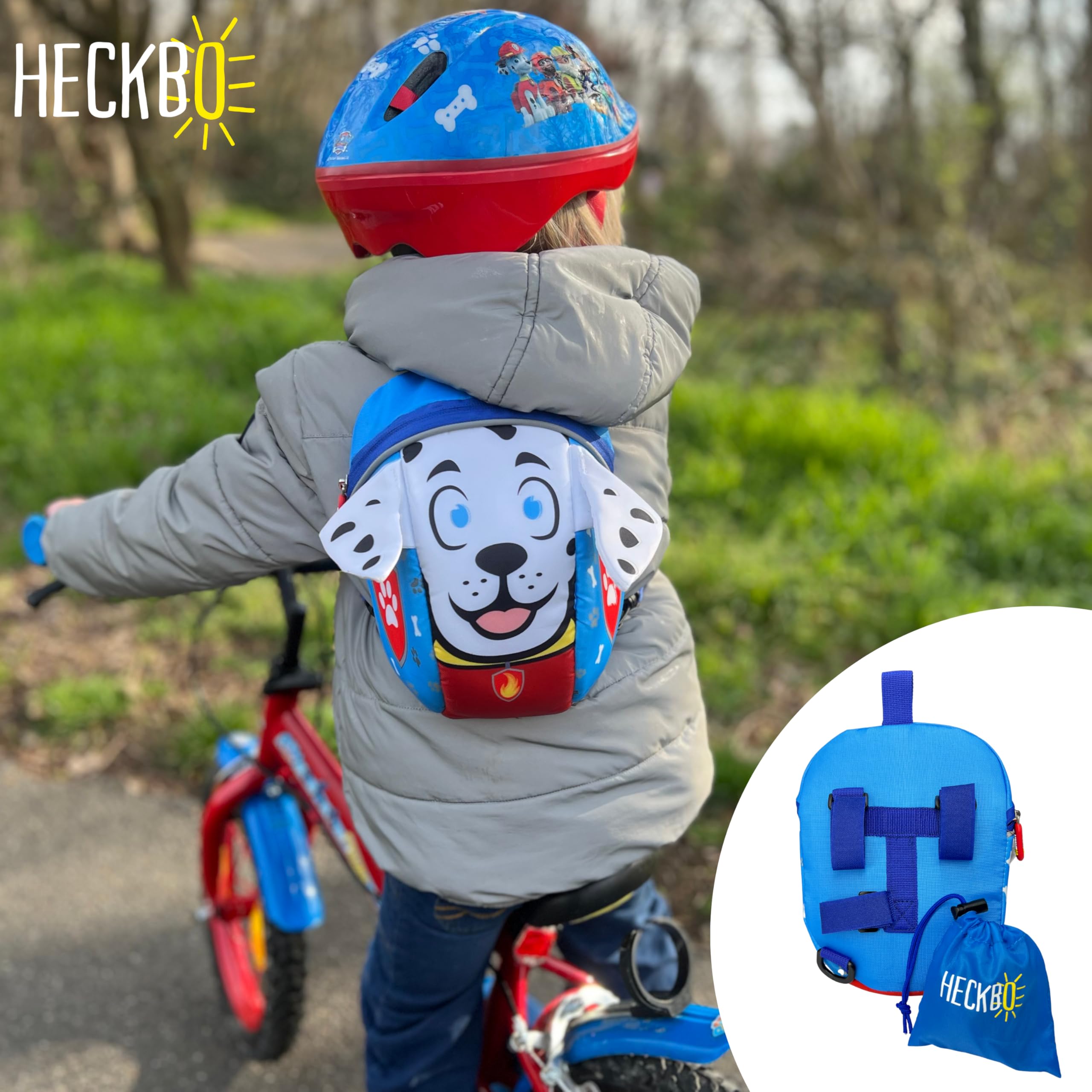 HECKBO 2-in-1 Kinder Lenkertasche & Rucksack - Hund