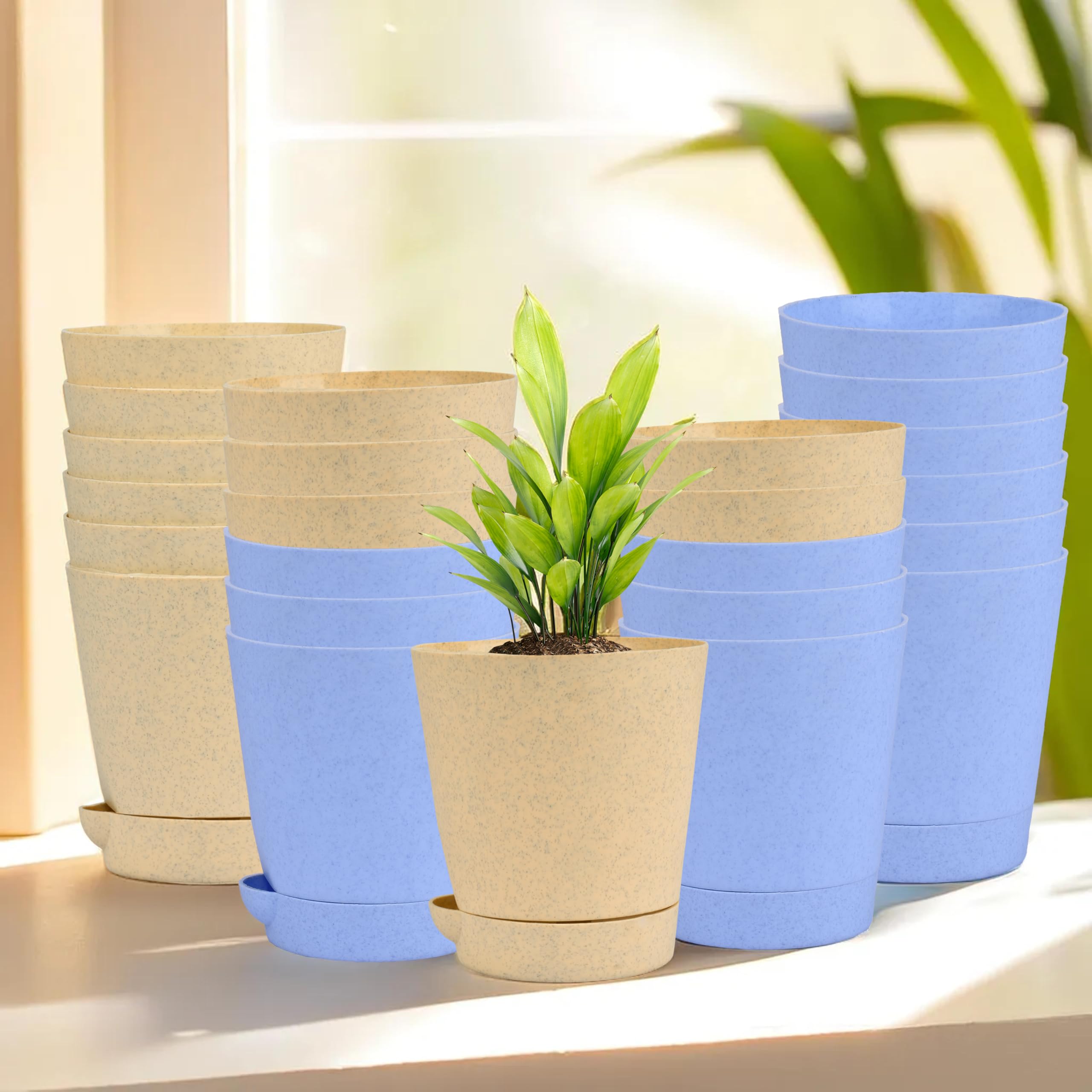 Kuber Industries Flower Pots - 12 Pack -17