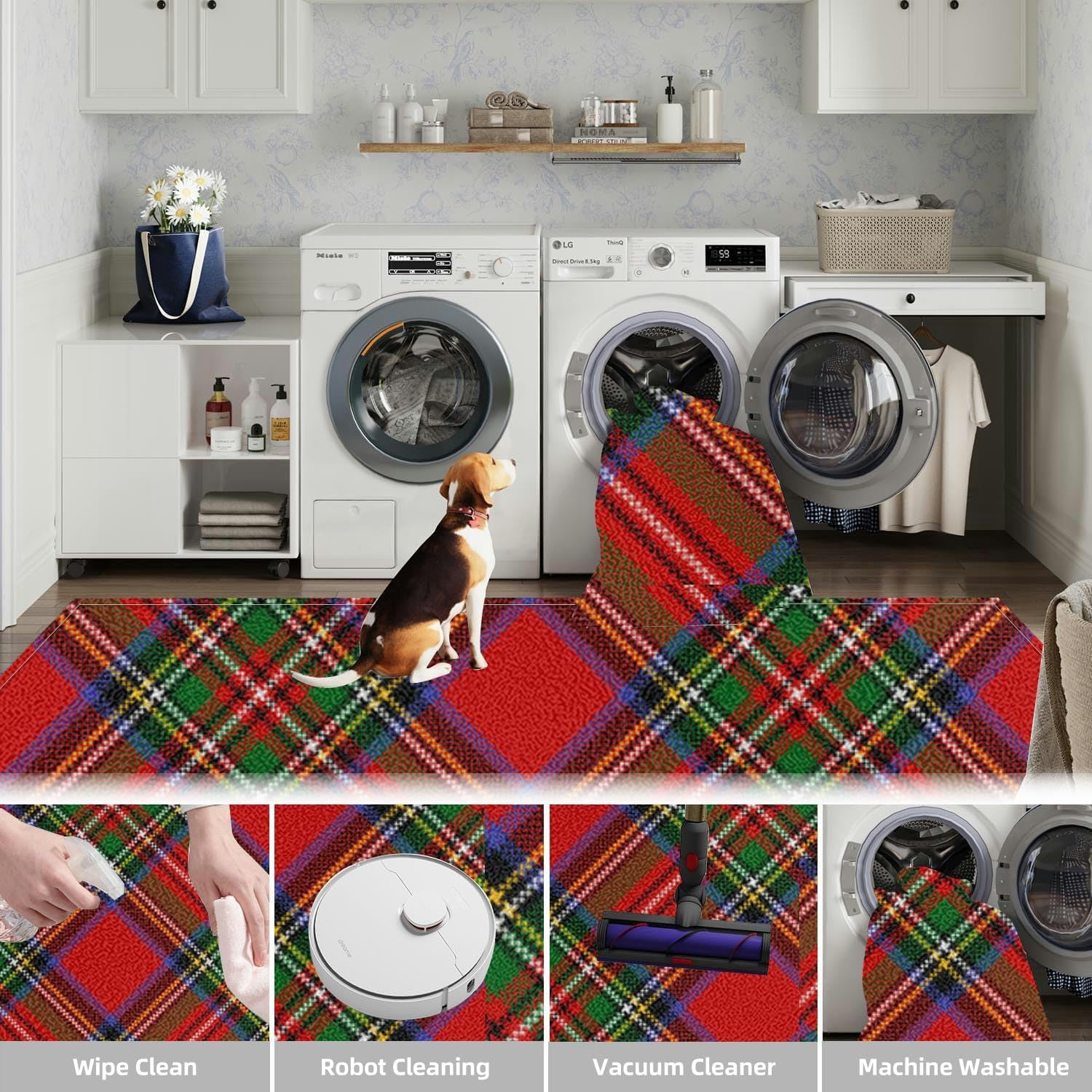 Small Round Rug 3ft Circular Circle Rugs Round Bathroom Entryway Bedroom Kitchen Washable Area Rug Carpet 3 Feet Green Pixels Rug (Multi6, 3.3x5ft)