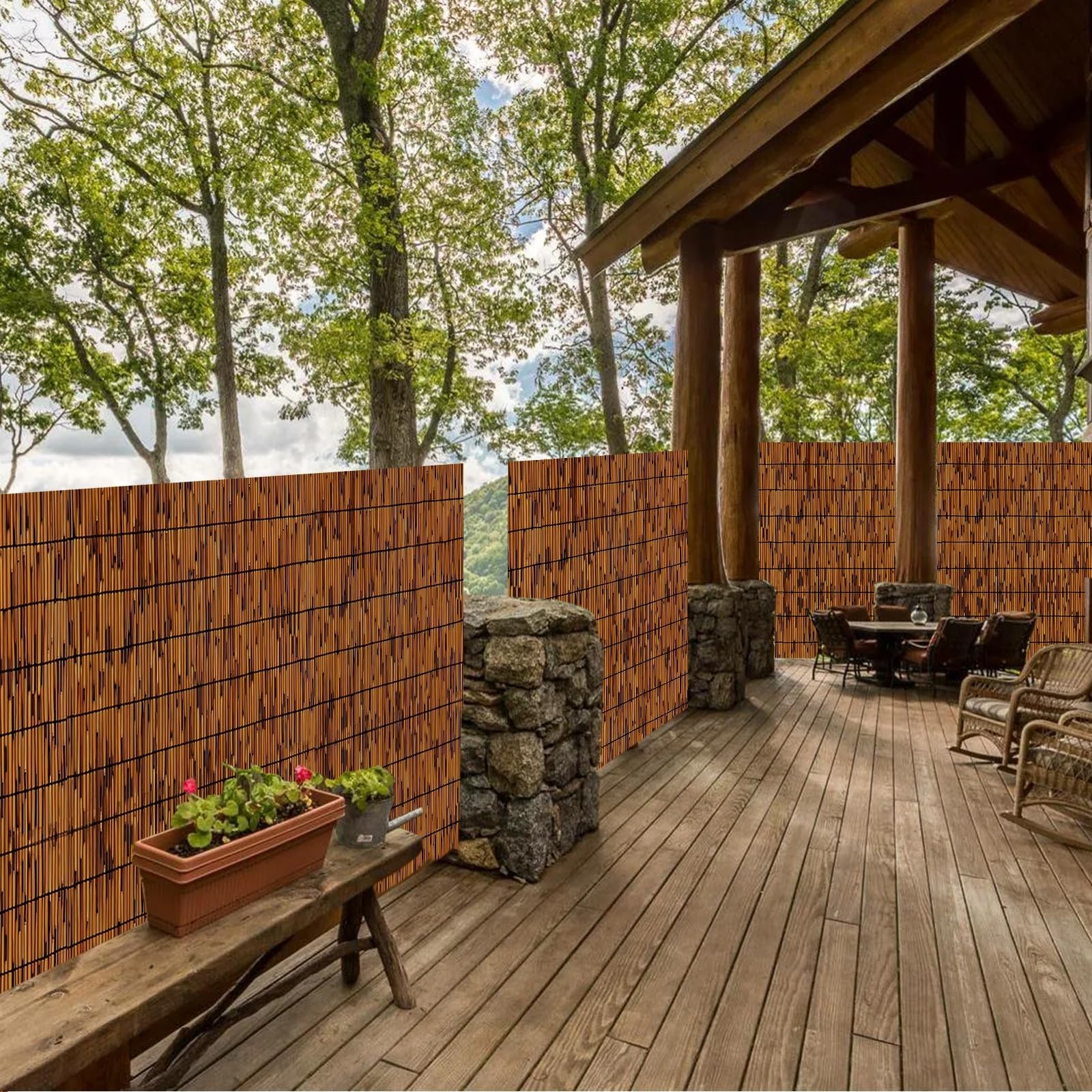 Clôture en Roseau Naturel, Brise-Vue pour Jardin, Clôture D'intimité, Store Enrouleur Bambou, 20 90 130 Cm De Haut, Tissé À La Main, Protection Solaire, Imperméable(130x700cm(4.3x23.0FT))