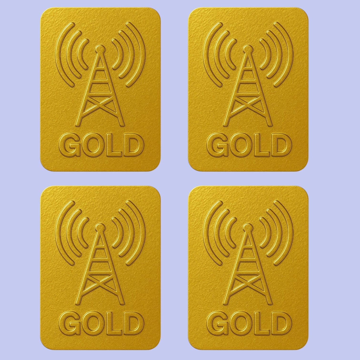 Gold Radiation Blocker Chip Sticker for Protecting Brain and Family Wellness