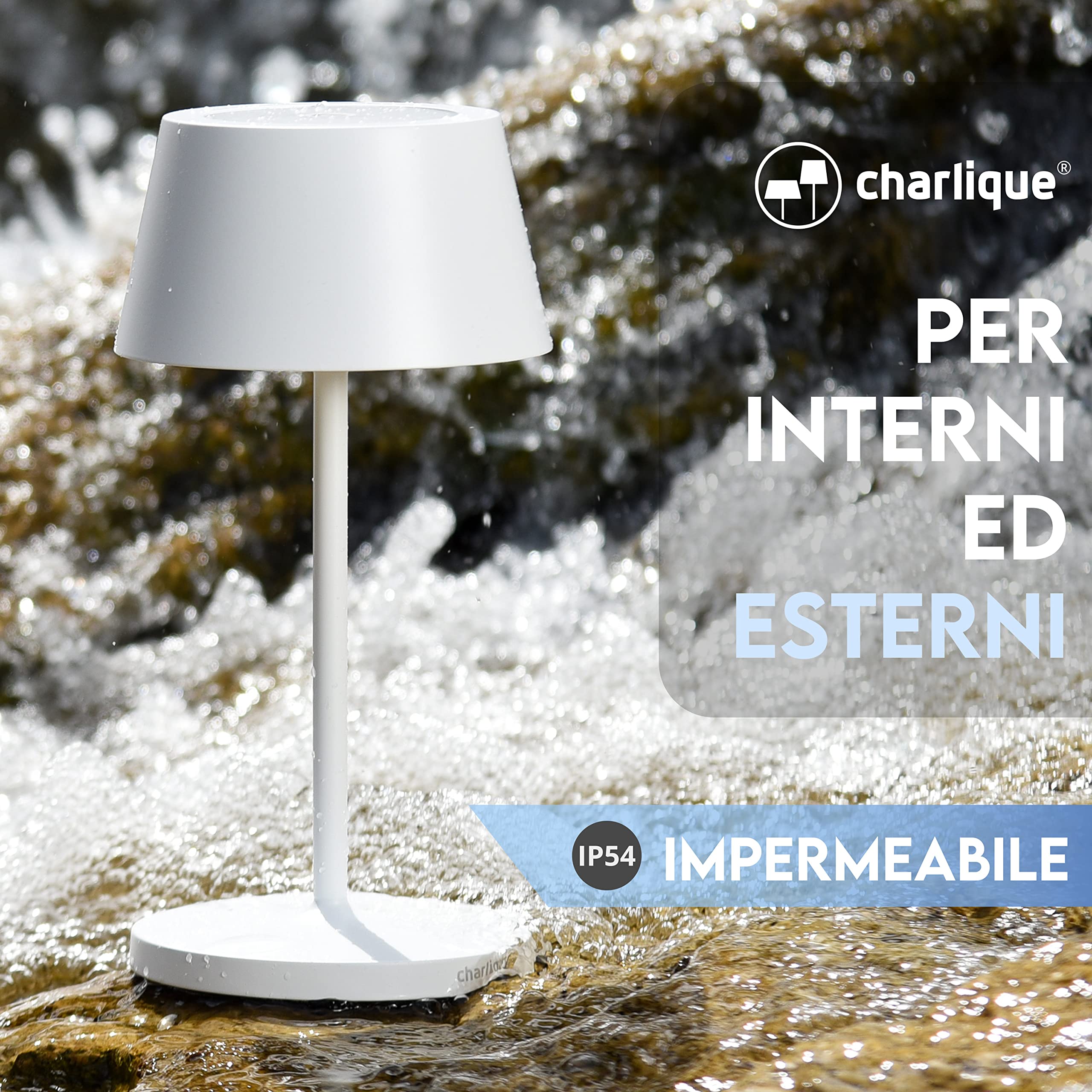 Dinner Light 2 Mini - Lampada LED Portatile Wireless Ricaricabile Con Batteria 6000 MAh - Bianca - 5