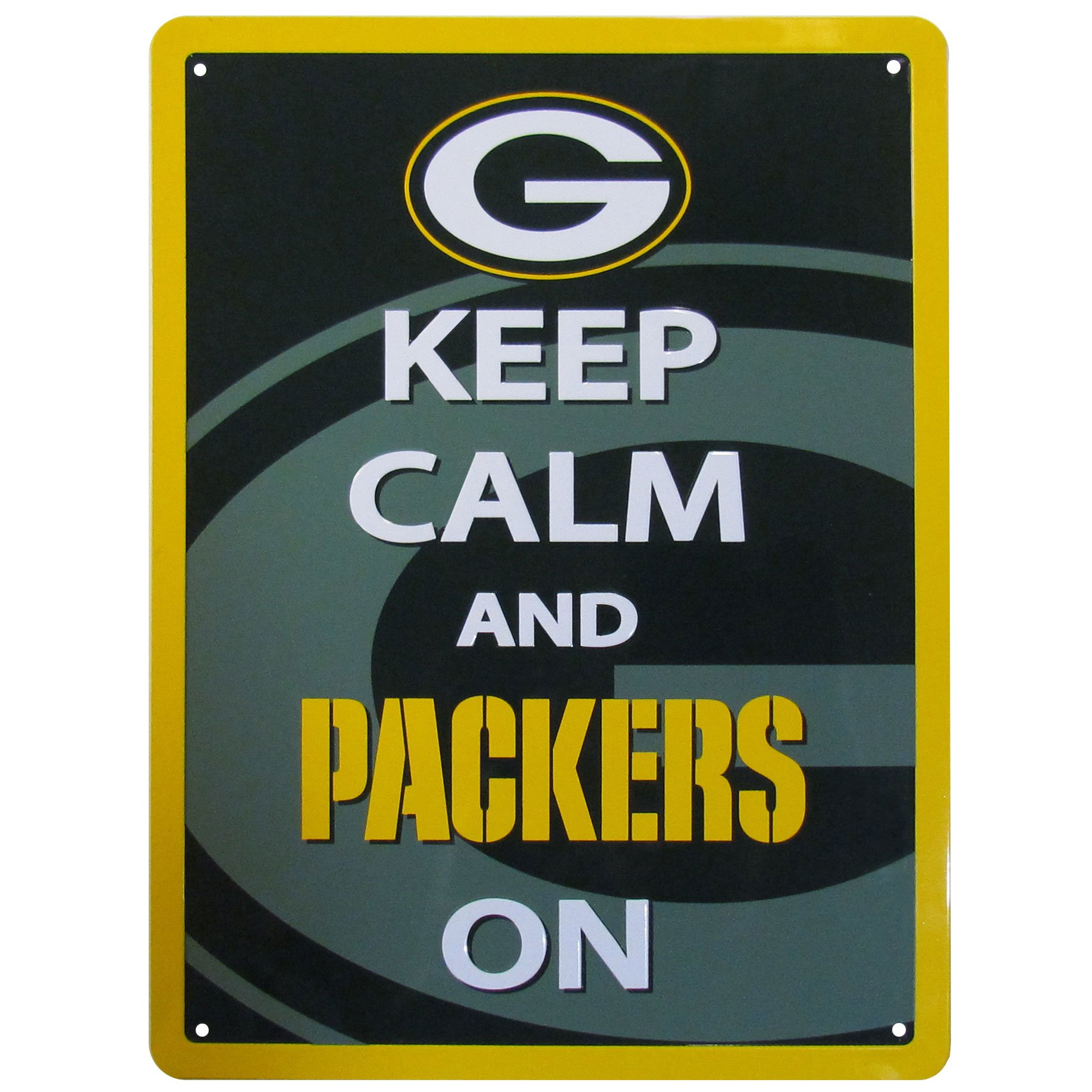 Siskiyou NFL Sports Fan Shop Green Bay Packers Keep Calm Sign 12 inch Team Color
