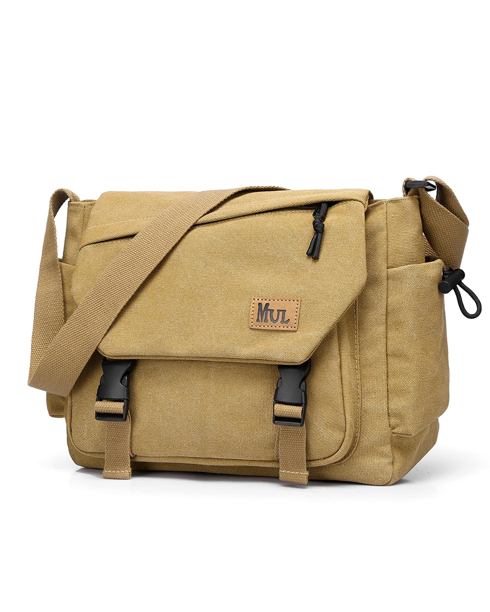 Bolso bandolera para hombre, resistente bolso mensajero de lona con múltiples bolsillos y correa ajustable, bolso de trabajo unisex, bandolera vintage estilo hobo bag