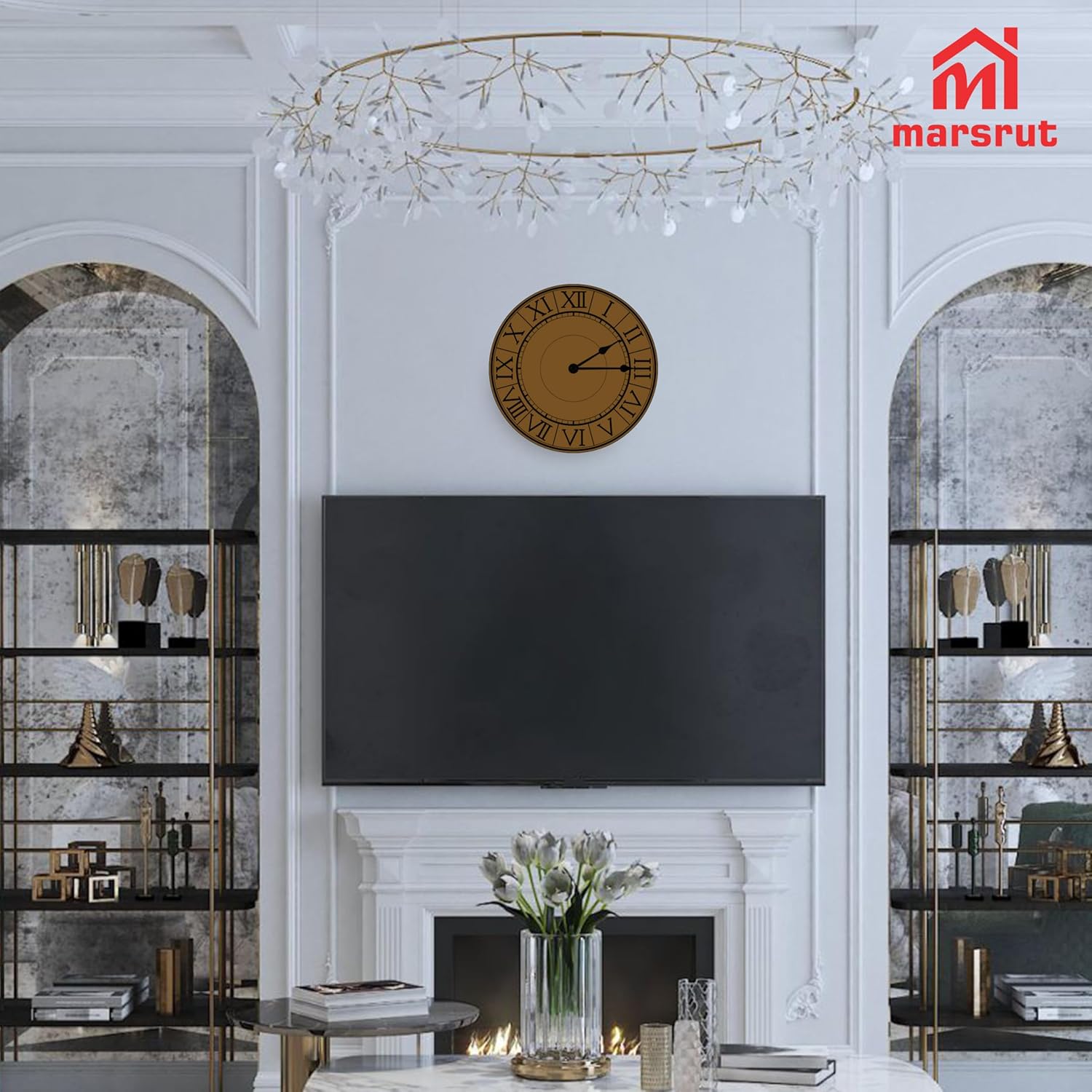 HR1688 Quartz Clock Movement Replacement Mechanism Kit, 22.5 mm Long Shaft, 14.5 mm Thread, Fits Dial Thickness up to 11 mm, Includes 70 mm Hour Hand & 95 mm Minute Hand, High Torque for DIY Repair