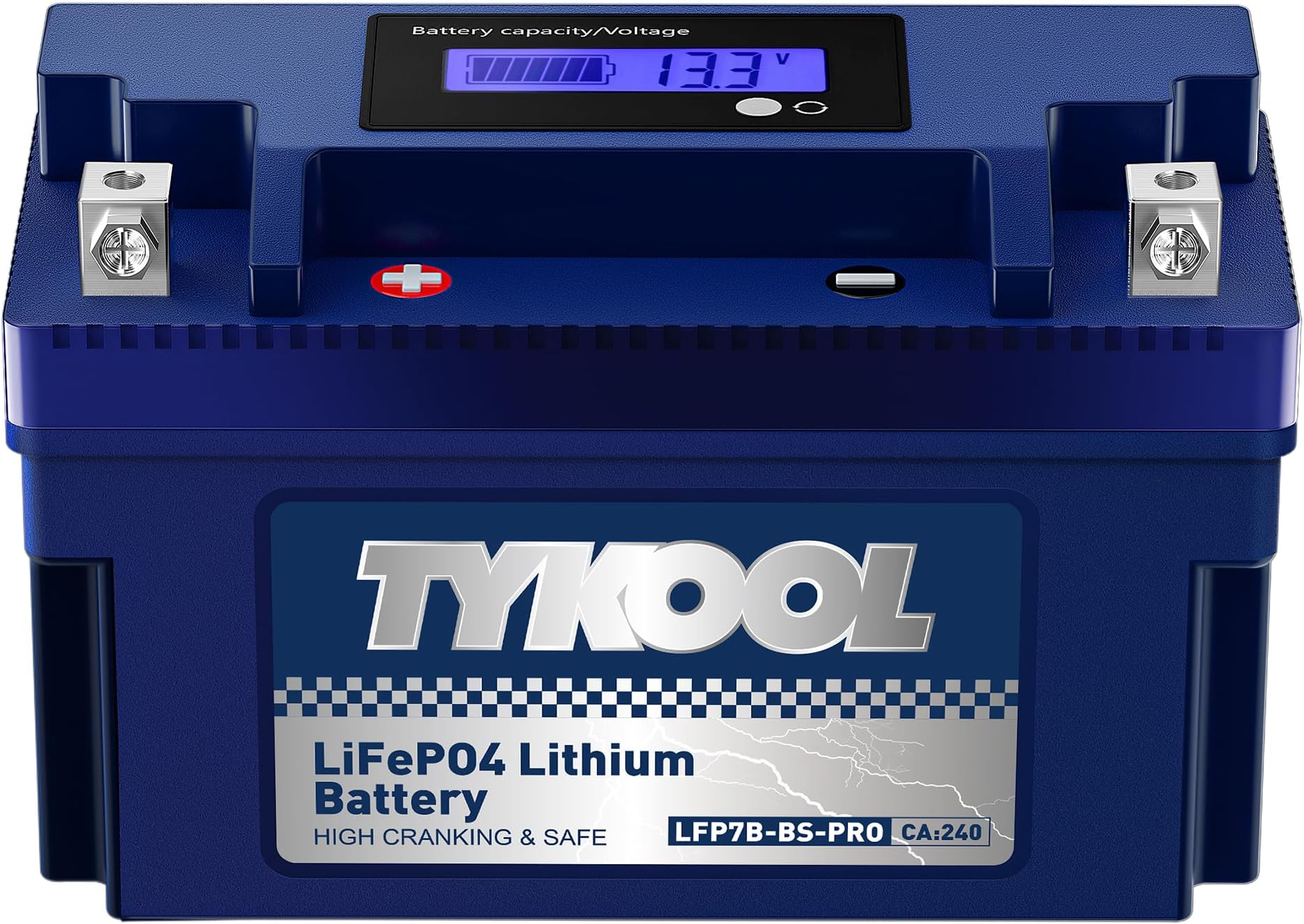 TYKOOL YT7B-BS, 240 CCA, 3X Cranking Amps,5X Life, High Performance Lithium LiFePO4 Motorcycle Battery,12V 4Ah,Fits for ATV,Fits for Ducati 1198cc,BRP (CAN-AM) 450cc ATV,Yamaha 125cc,150cc Scooter