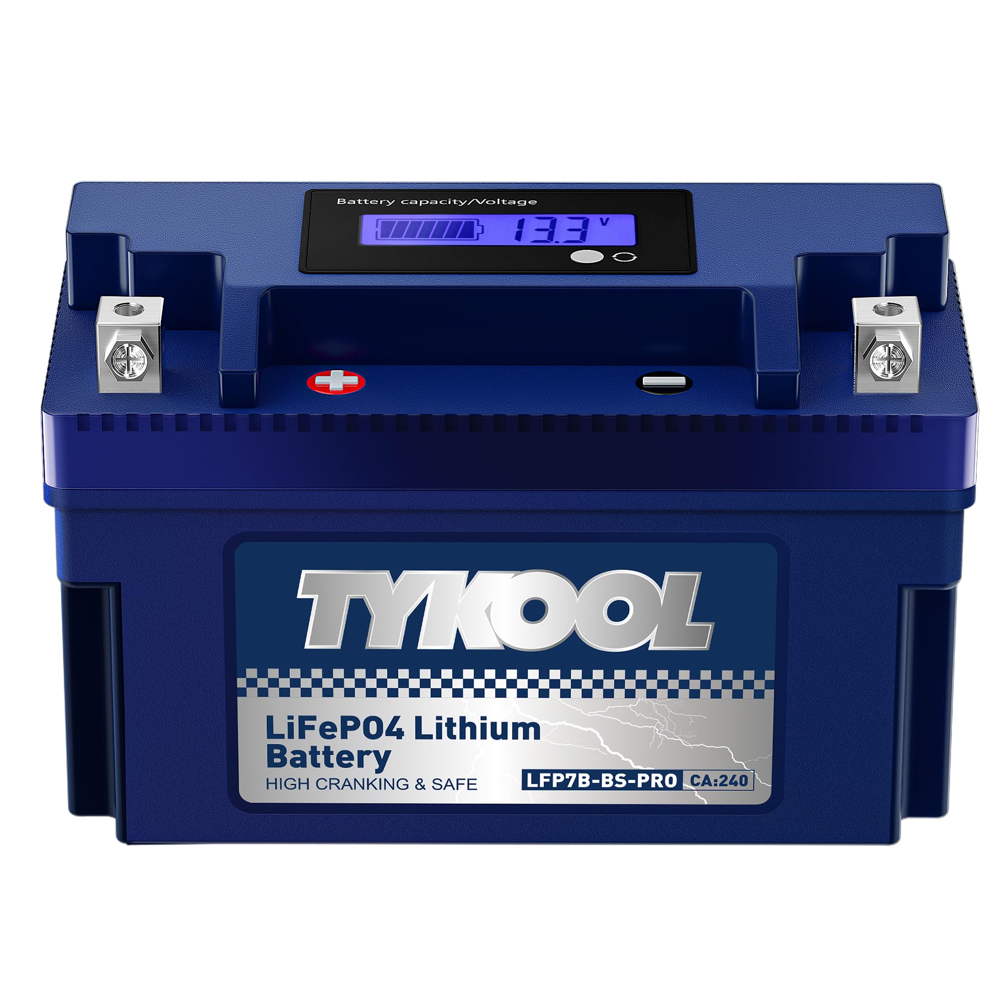 TYKOOL YT7B-BS, 240 CCA, 3X Cranking Amps,5X Life, High Performance Lithium LiFePO4 Motorcycle Battery,12V 4Ah,Fits for ATV,Fits for Ducati 1198cc,BRP (CAN-AM) 450cc ATV,Yamaha 125cc,150cc Scooter