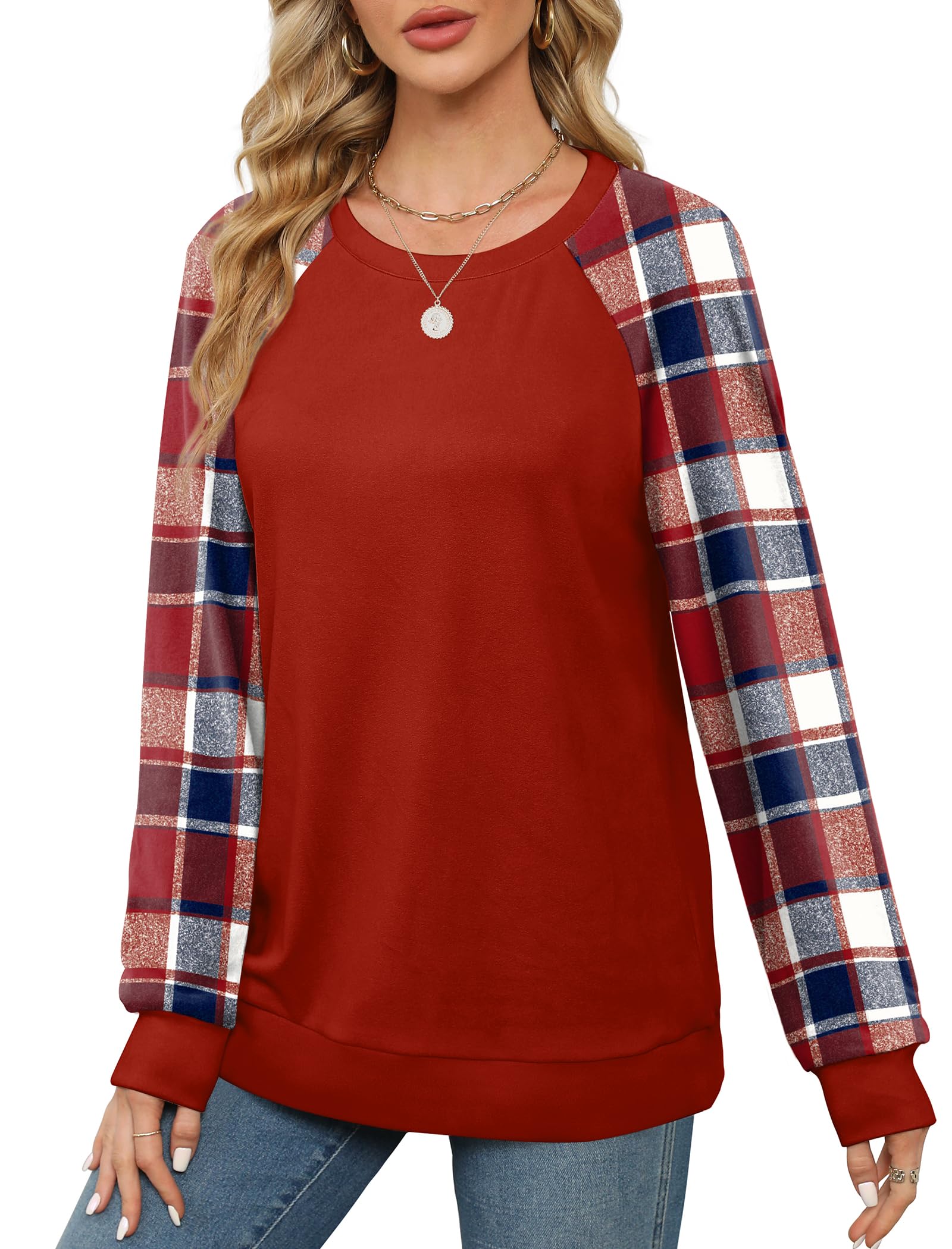 Saloogoe Bluzy dla kobiet Crewneck Cable Knit Sleeve Swetry Lekka Moda 2025