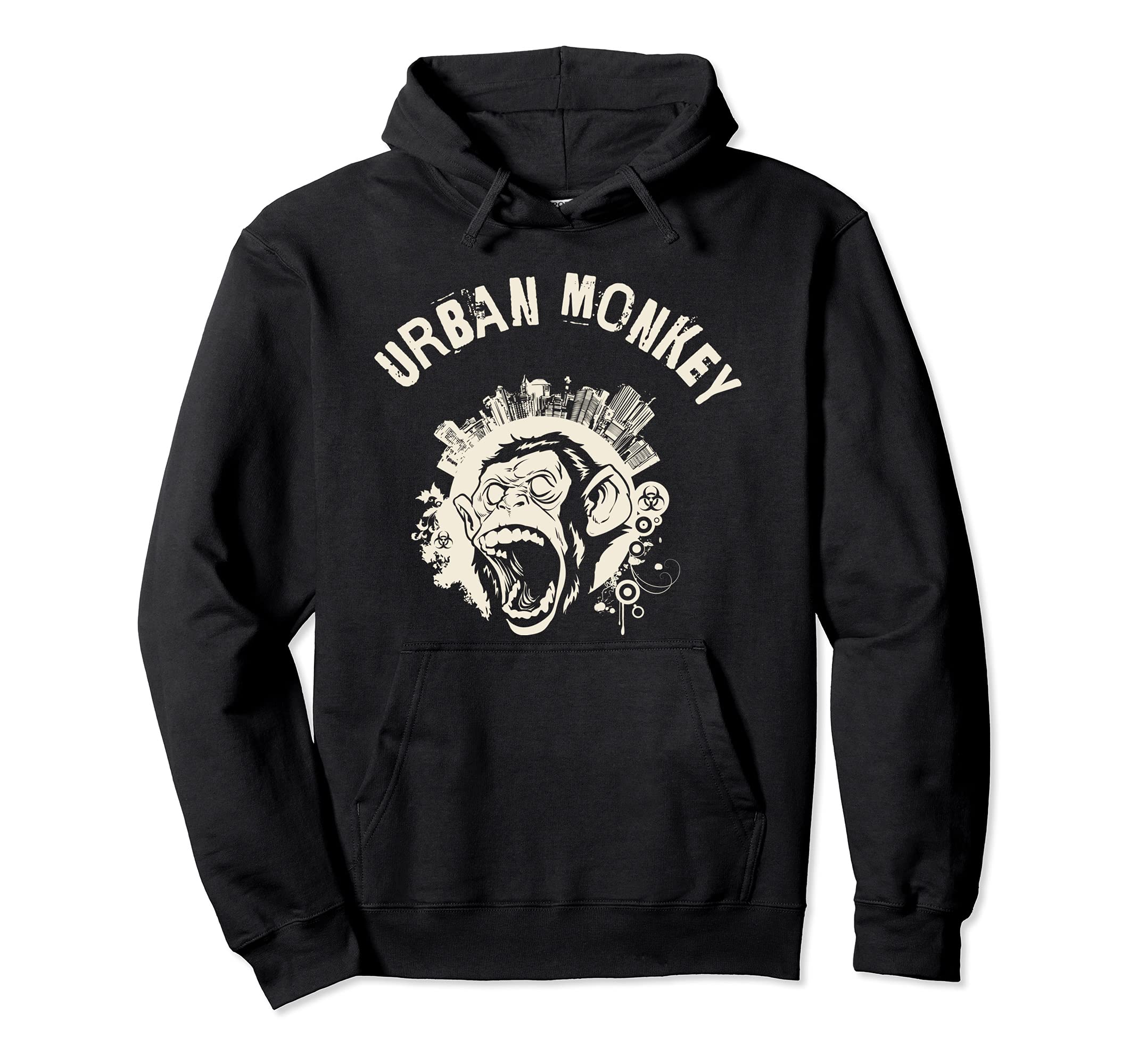 Urban Monkey GiftsBeware The Urban Wild Monkey, Monkeys Are Loud Pullover Hoodie