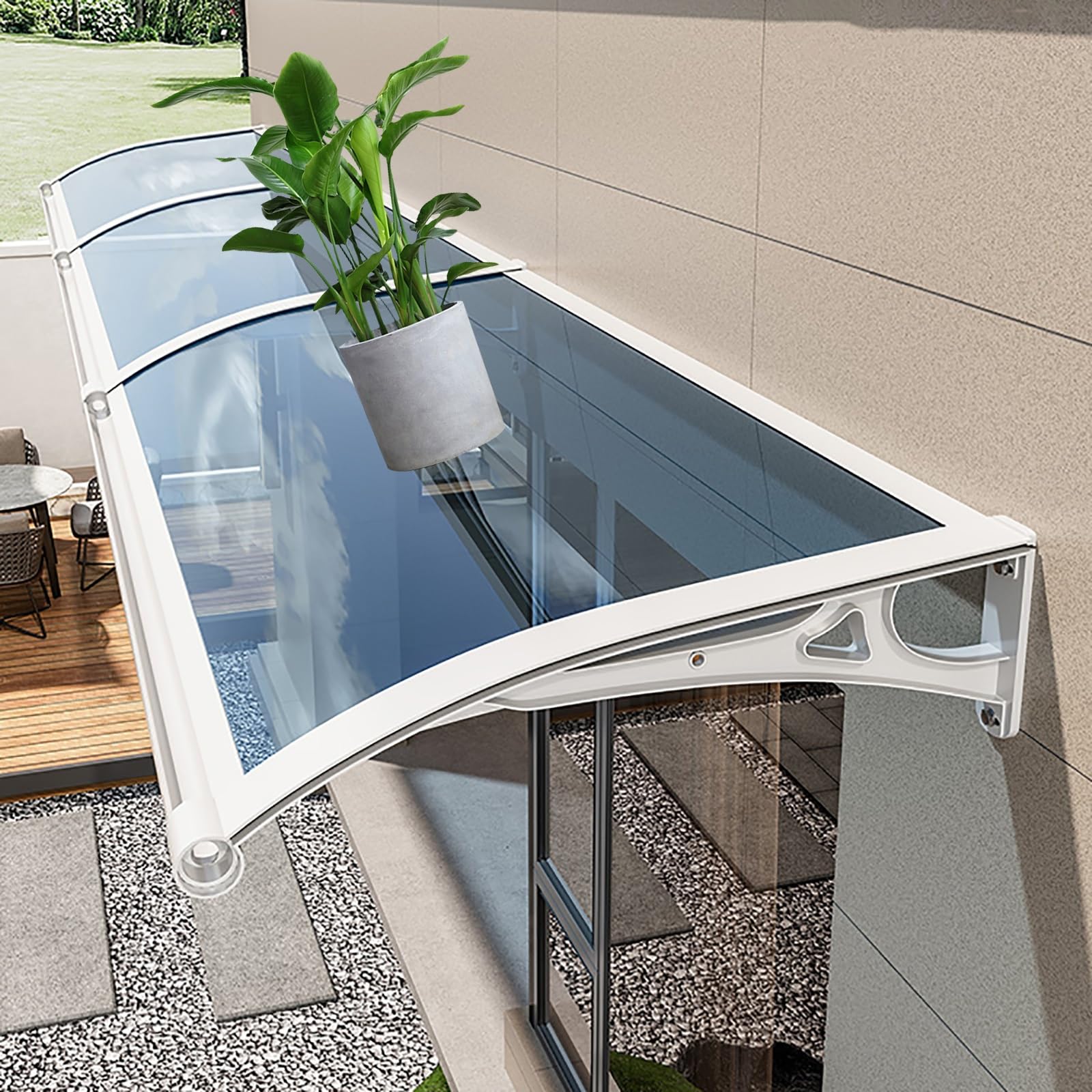 庇 ポリカーボネートオーニング 101.6×203.2 cm Amazon.co.jp: 雨よけ