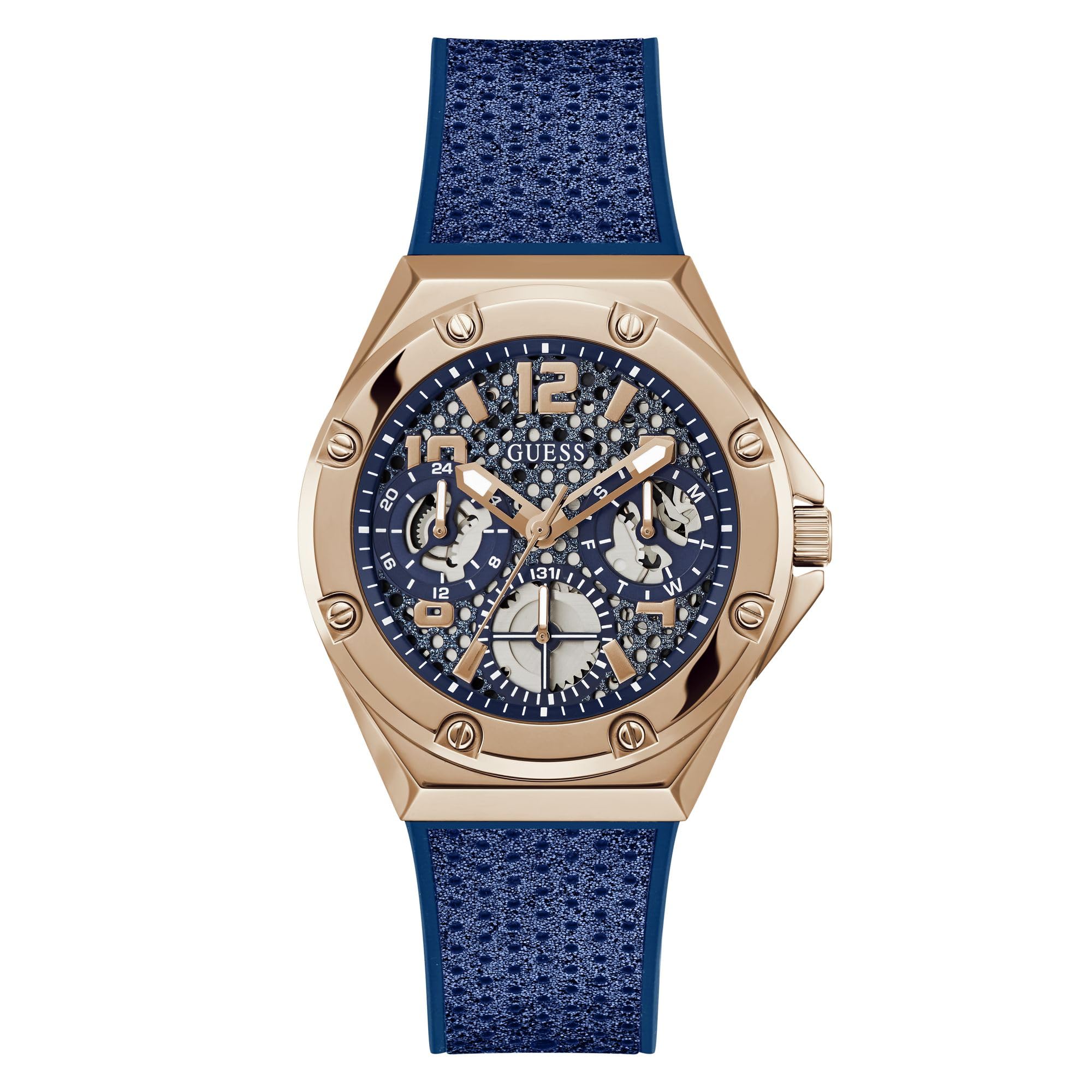 GUESS Leather Analog Blue Dial Womens Watch-Gw0620L3 (B0CKHQPWTM) Amazon Price History, Amazon Price Tracker