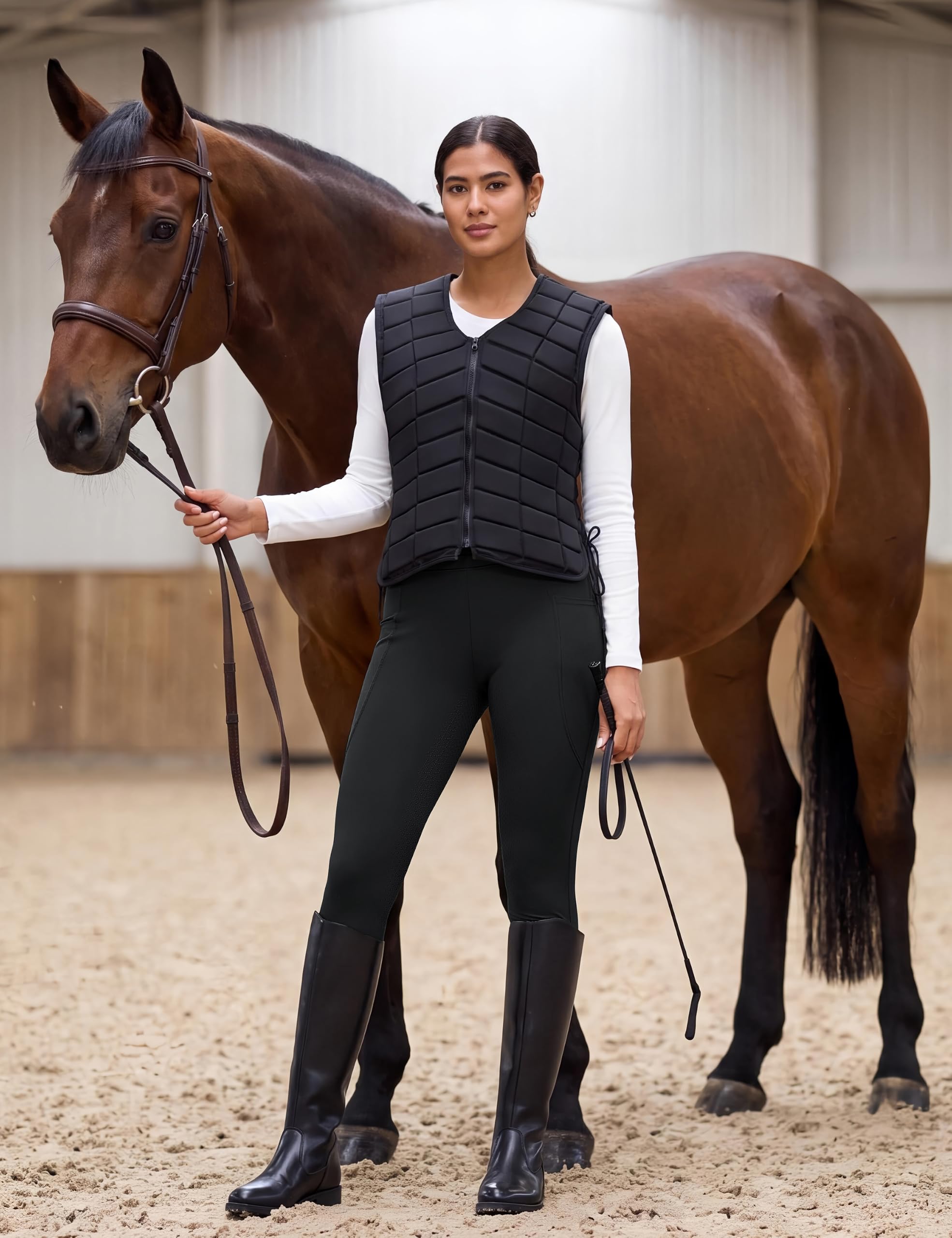 MoFiz Winterreithose Damen Thermo-gefüttert mit Silikon-Vollbesatz EU S-2XL