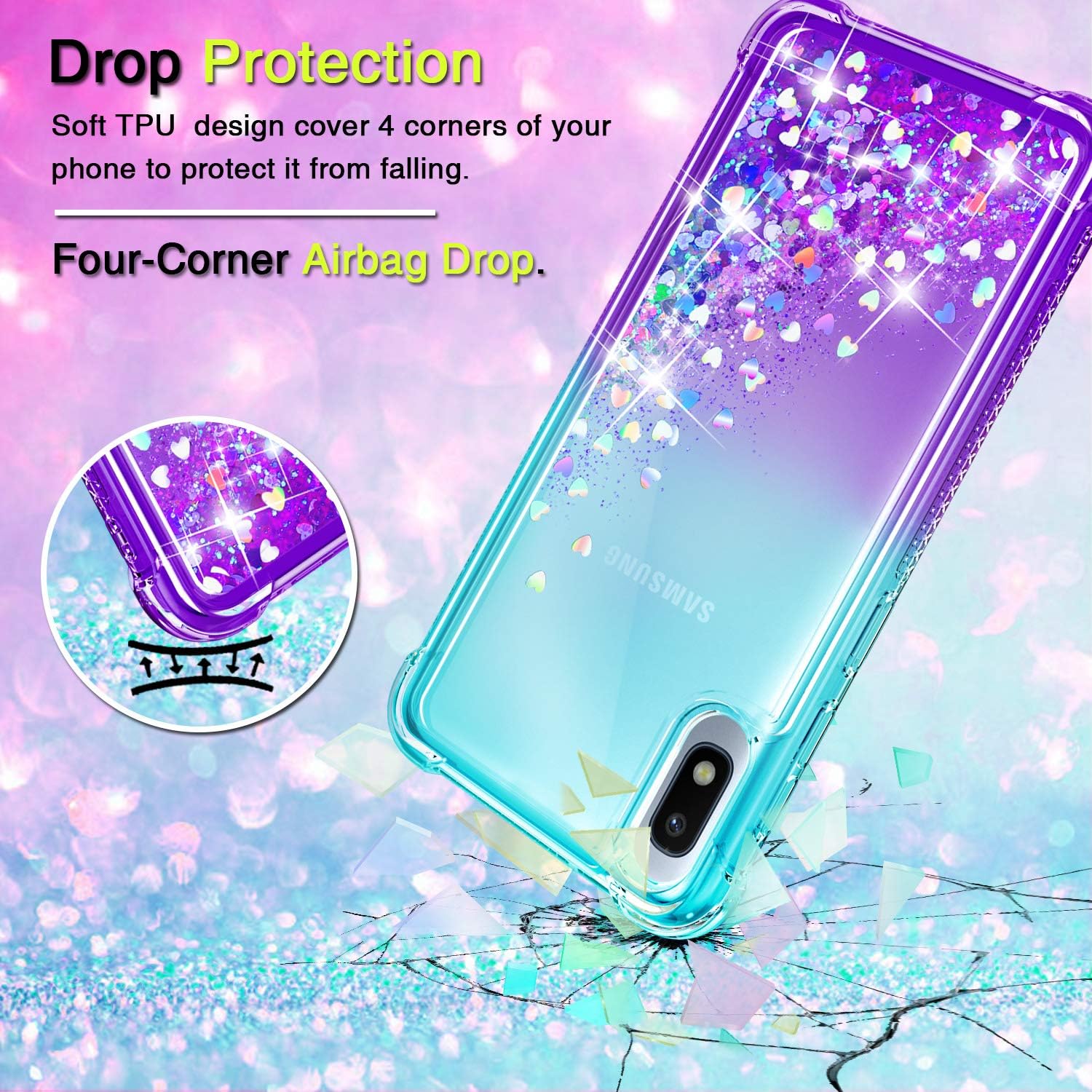 Compatible for Samsung Galaxy Note 8 Case with HD Screen Protector, Gritup Military Grade Dual Layer Protective Shockproof Cover Built-in Magnetic Kickstand Phone Case for Samsung Note 8, Purple-1