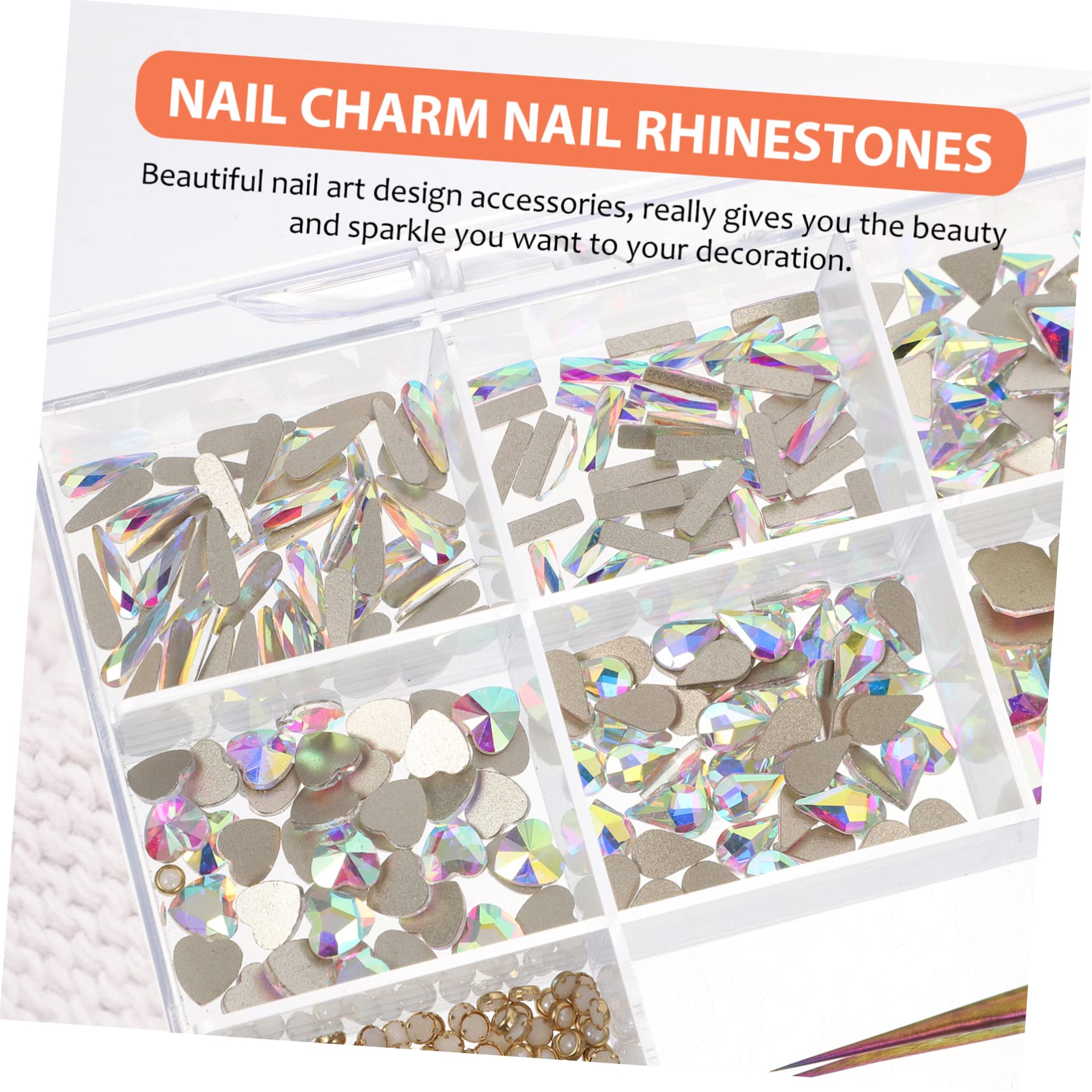 Scatola Strass per Unghie Strass per Nail Art Amuleti per Unghie Borchie di Diamanti Forniture per Unghie in Acrilico Amuleti per Nail Art Rivetti per Nail Art Accessori