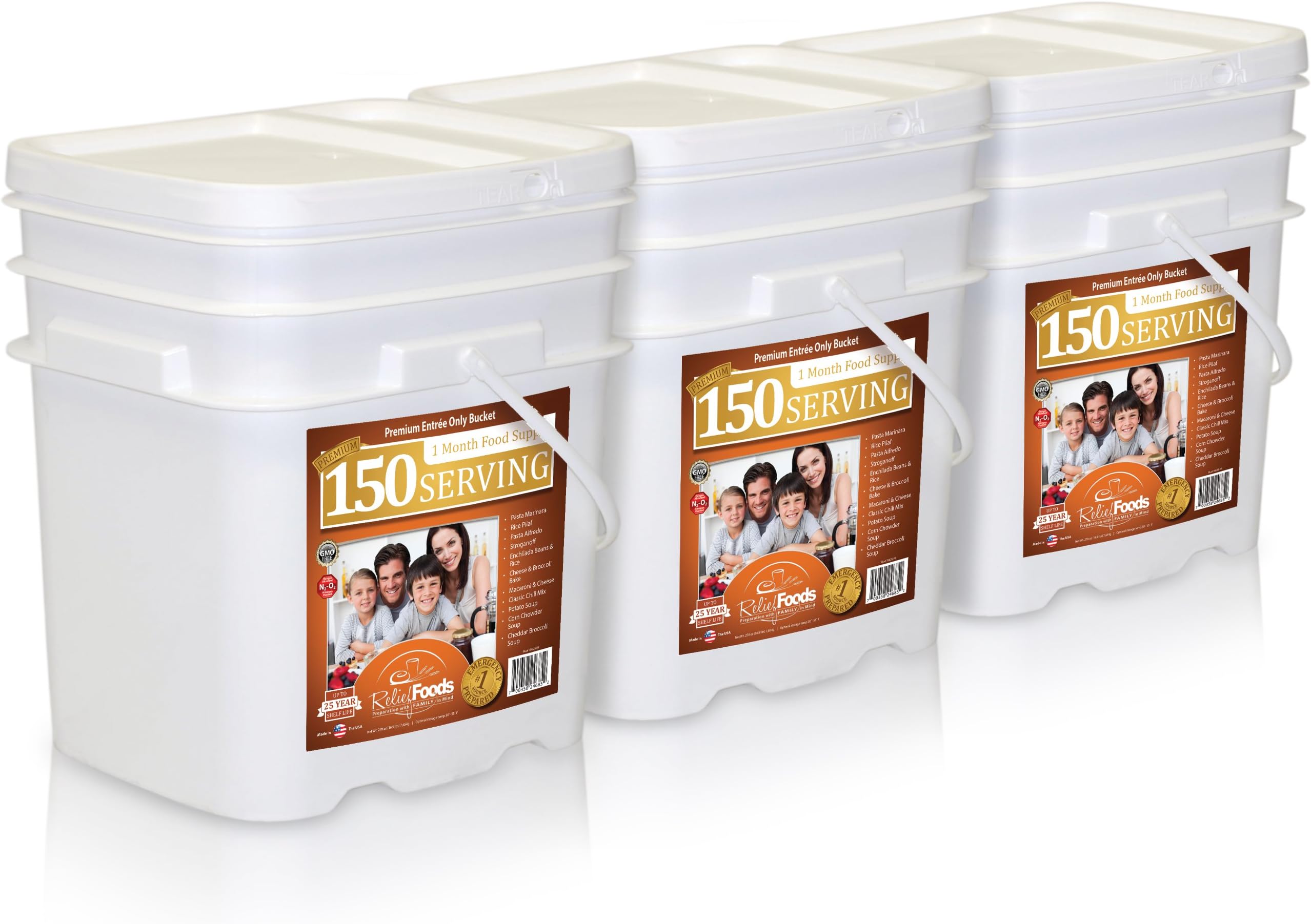 Premium 3 Month All Entree Emergency Food Supply Bucket (450-Serving)