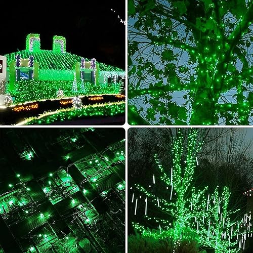 Miniatura 4 de Tira de luces extralargas de 95 pies de 240 luces LED de alambre verde para exterioresinteriores, luces de árbol de Navidad con 8 modos, tira de