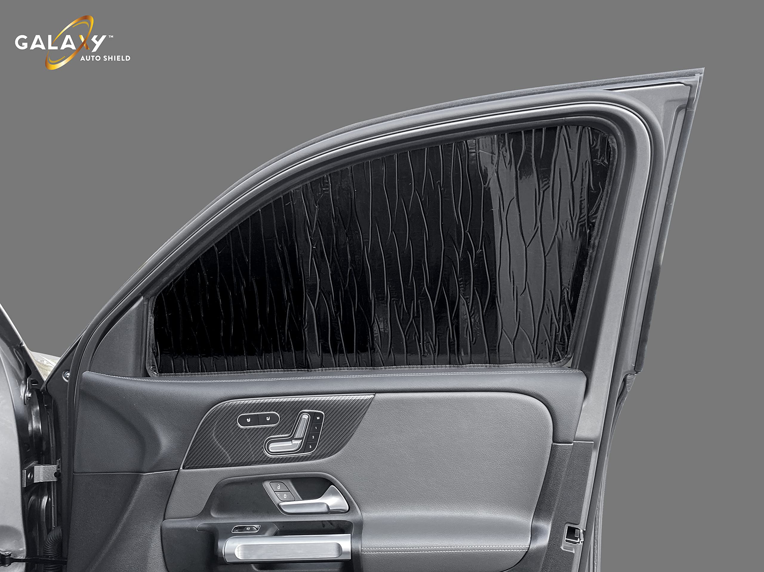 GalaxyAutoShield Custom Fit Front Side Window (2pcs) Sun Shade for 2020 2021 2022 2023 2024 2025 Mercedes-Benz GLB-Class SUV, Insulated Privacy Accessories Blockout UV Reflector - Made in USA