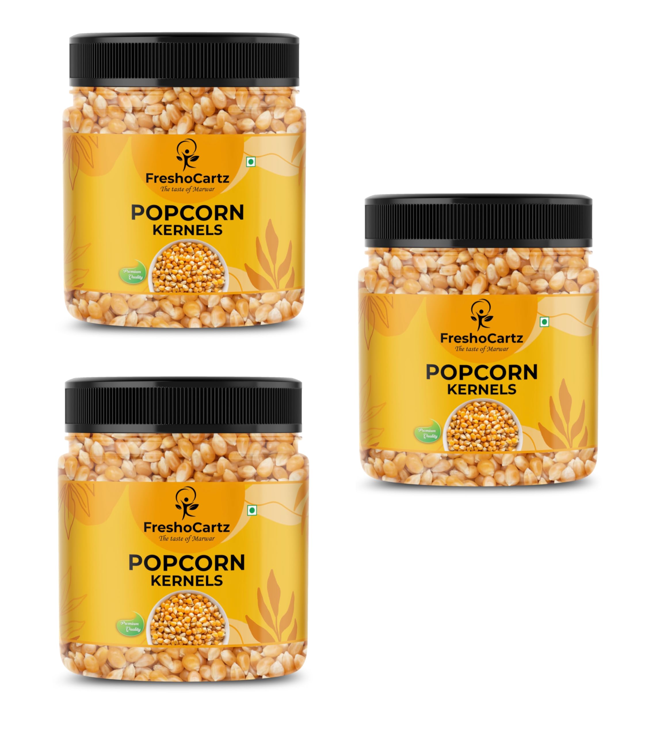 FreshoCartz Popcorn Kernels | Imported Raw Maize | Ready to Cook | High Expansion | Homemade Healthy Snacks - Jar Pack (400g (Pack of 3), Unflavoured)-image-8