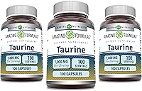 Vista 1 de Amazing Formulas Suplemento de aminoácidos taurina 1000 mg por porción 100 cápsulas Sin OMG Sin gluten Fabricado en Estados Unidos Paquete de 3