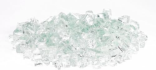 Miniatura 2 de American Fireglass vidrio para fuego de 10 libras con vidrio para hogar y vidrio para brasero, Transparente
