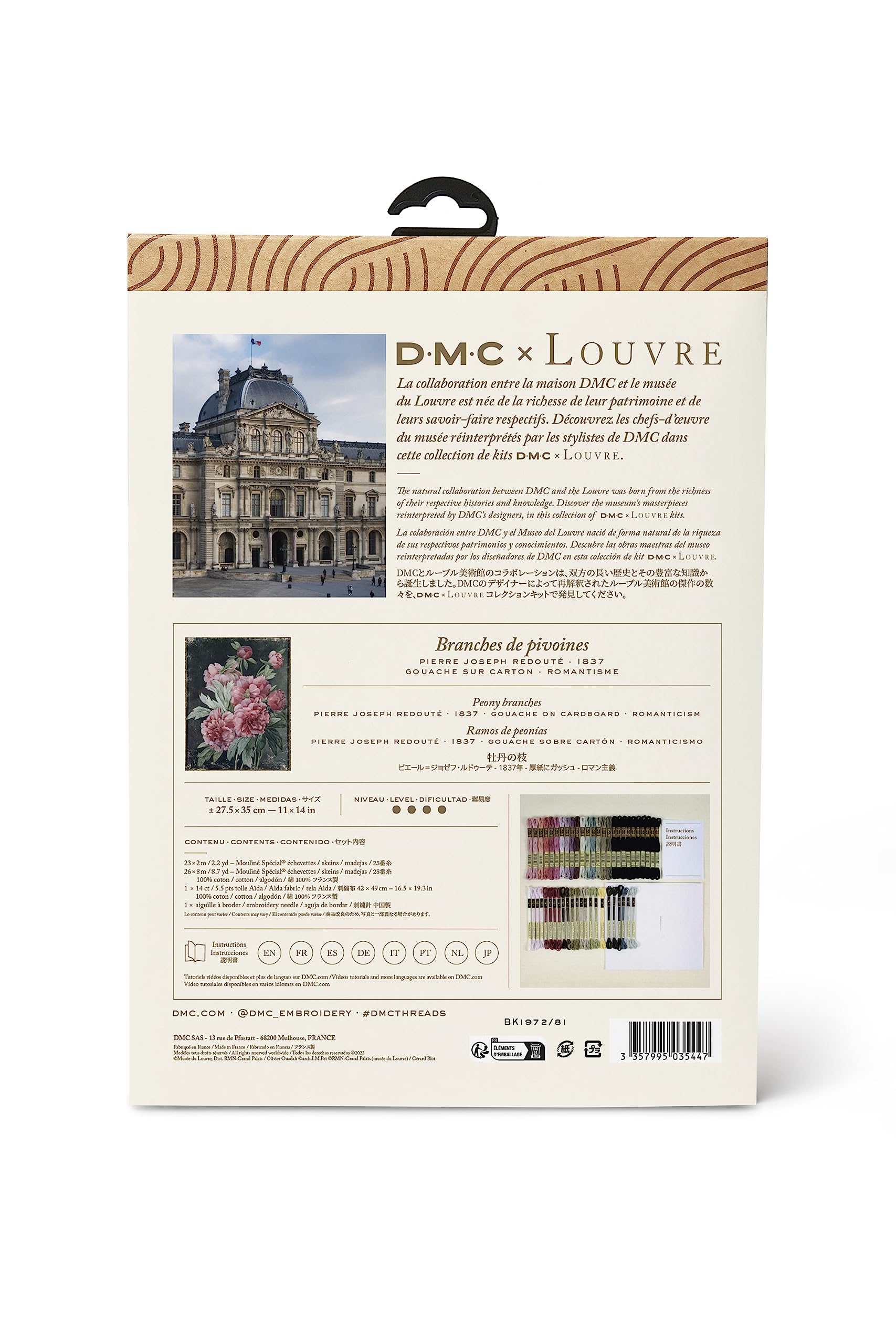 DMC Kreuzstich-Set, Pfingstrosenzweige