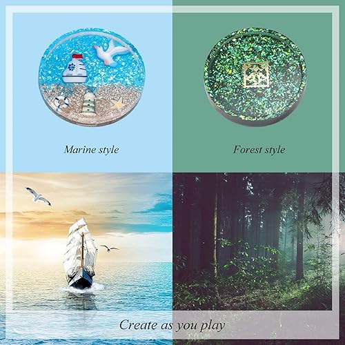 Miniatura 4 de Molde de posavasos redondo de bricolaje, moldes de fundición de resina epoxi de silicona grande para posavasos, cemento, 3.93 pulgadas3.9 in de