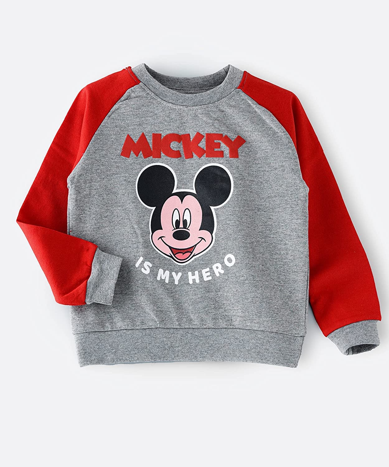 DisneyMickey Mouse Sweatshirt for Infant Boys - Grey/Red, 18-24months