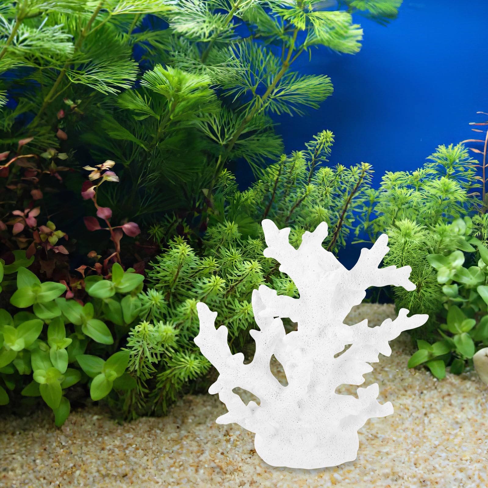 YARNOW Künstliche Koralle aus Kunstharz Leichte und Wasserresistente Aquarium Dekoration für Fischbecken und Meerwasser Aquarien als Realistische Korallendekoration