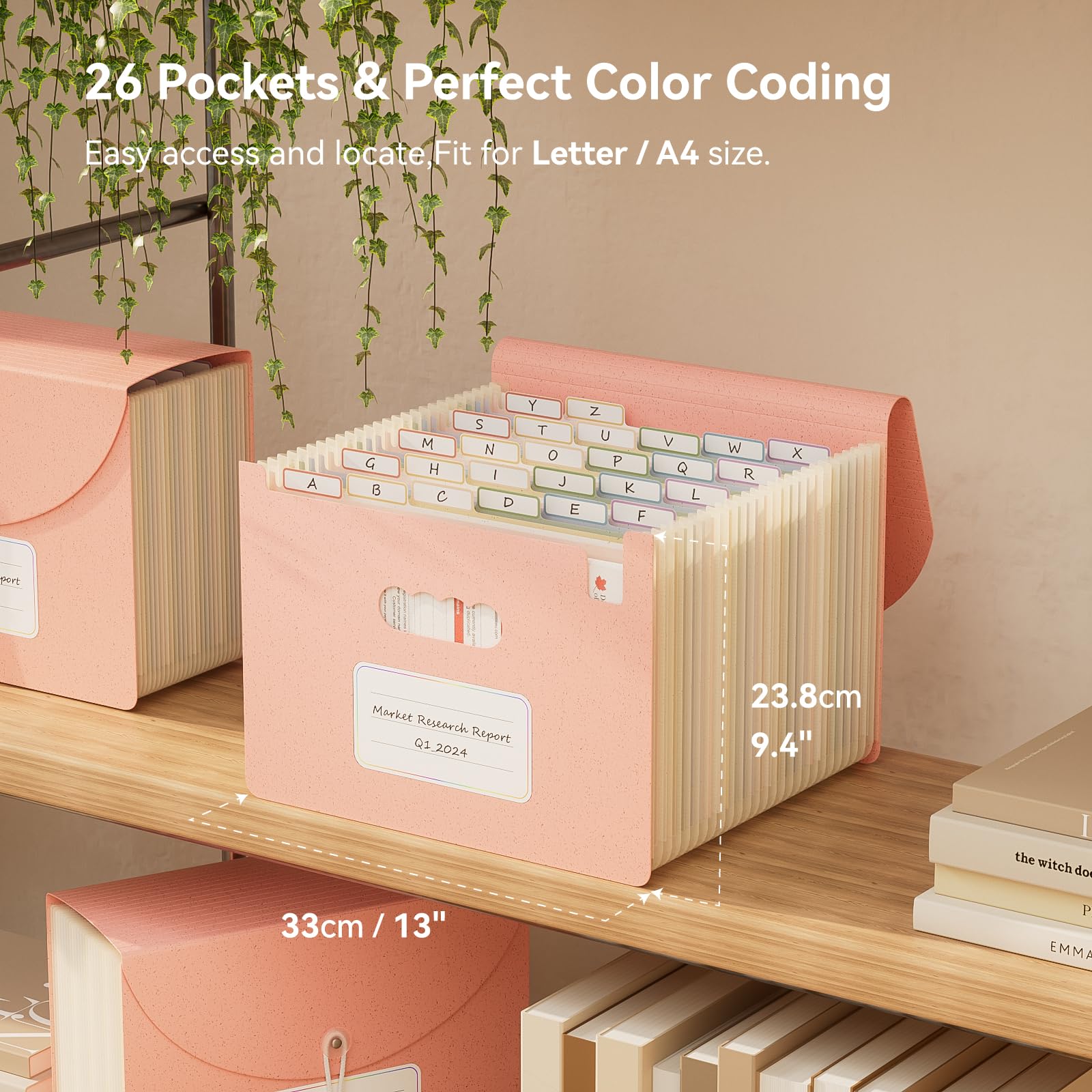 Amazon.com: EcoStash Accordion File Organizer, 26 Pockets Wheat