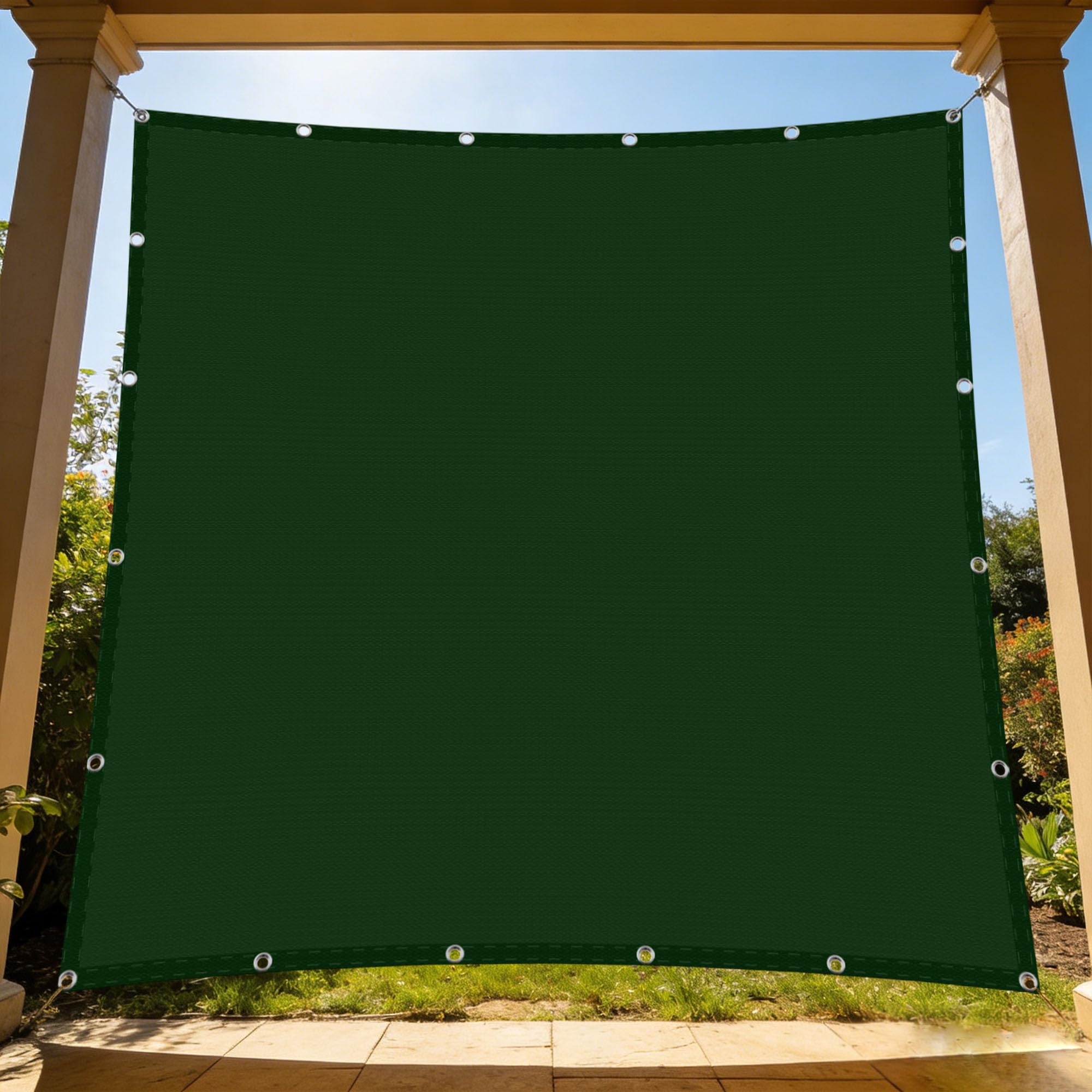 Voile d'ombrage 1.2 x 3.5 m de qualité supérieure vert foncé extérieur