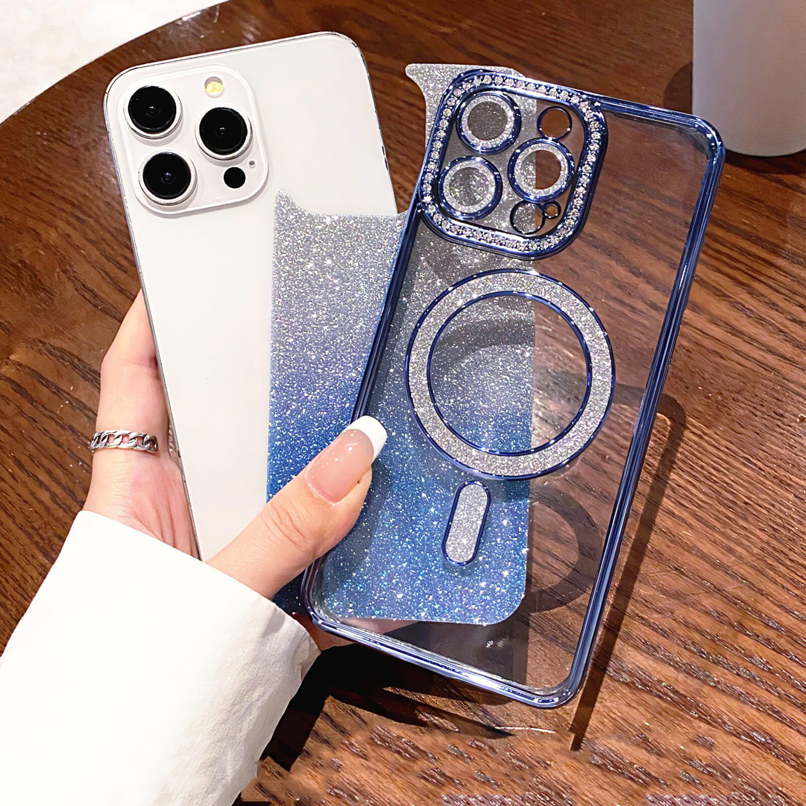 Amazon.com: LXK Magnetic Glitter Case for iPhone 16 Pro 6.3