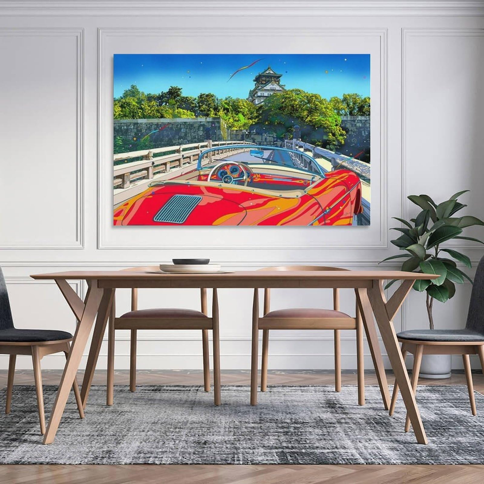 Amazon.co.jp: 鈴木英人の作品 《アート ポスター金の鯱への架け橋