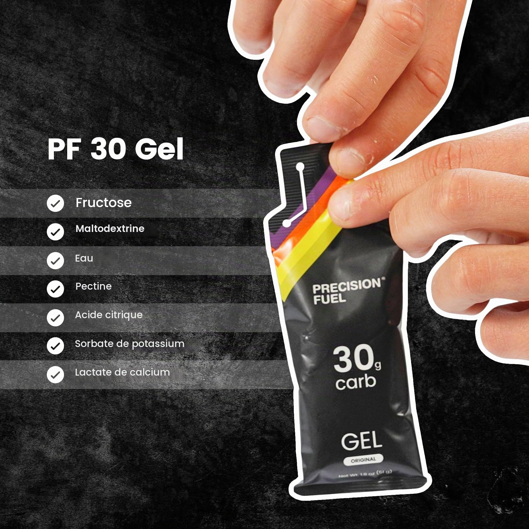 Precision Fuel PF30 Energy Gels - Gels énergétiques au goût doux et neutre pour les athlètes d'endurance, contenant 30 g de glucides, faciles à digérer (Pack of 15)