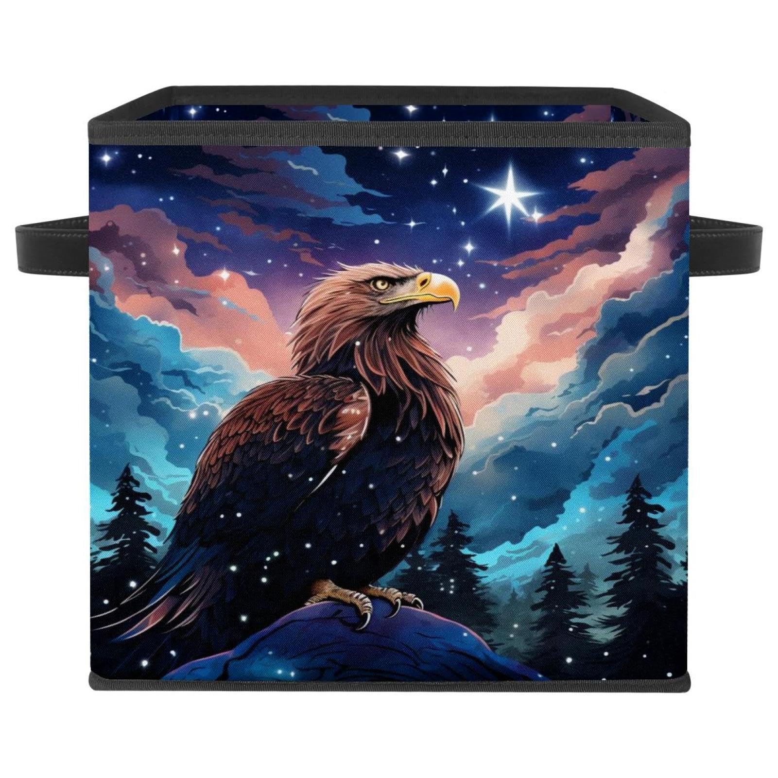 Bac de rangement cube aigle étoilé pour organiser le dressing familial
