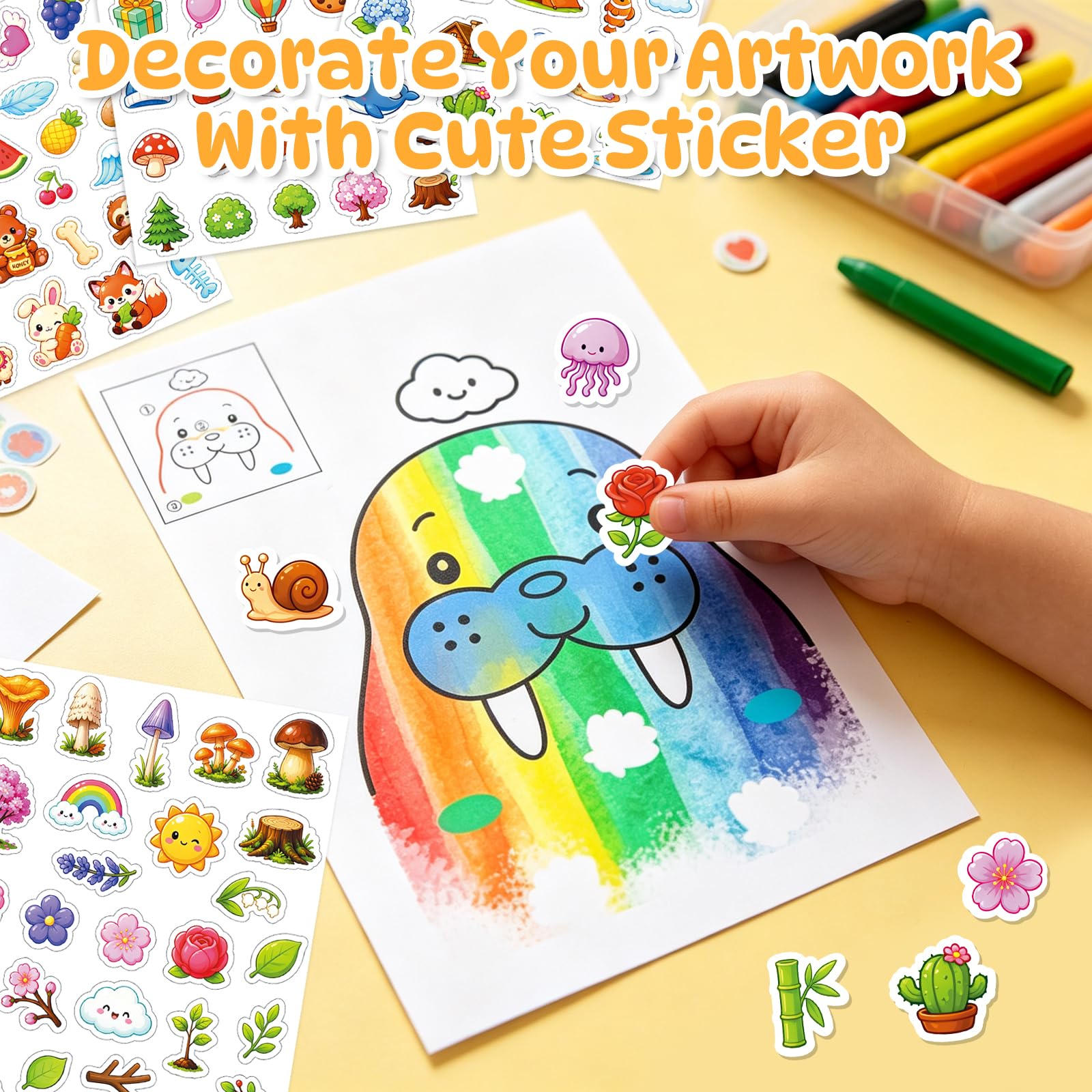 Kit artistico con lavavetri per bambini, senza disordine, regalo per