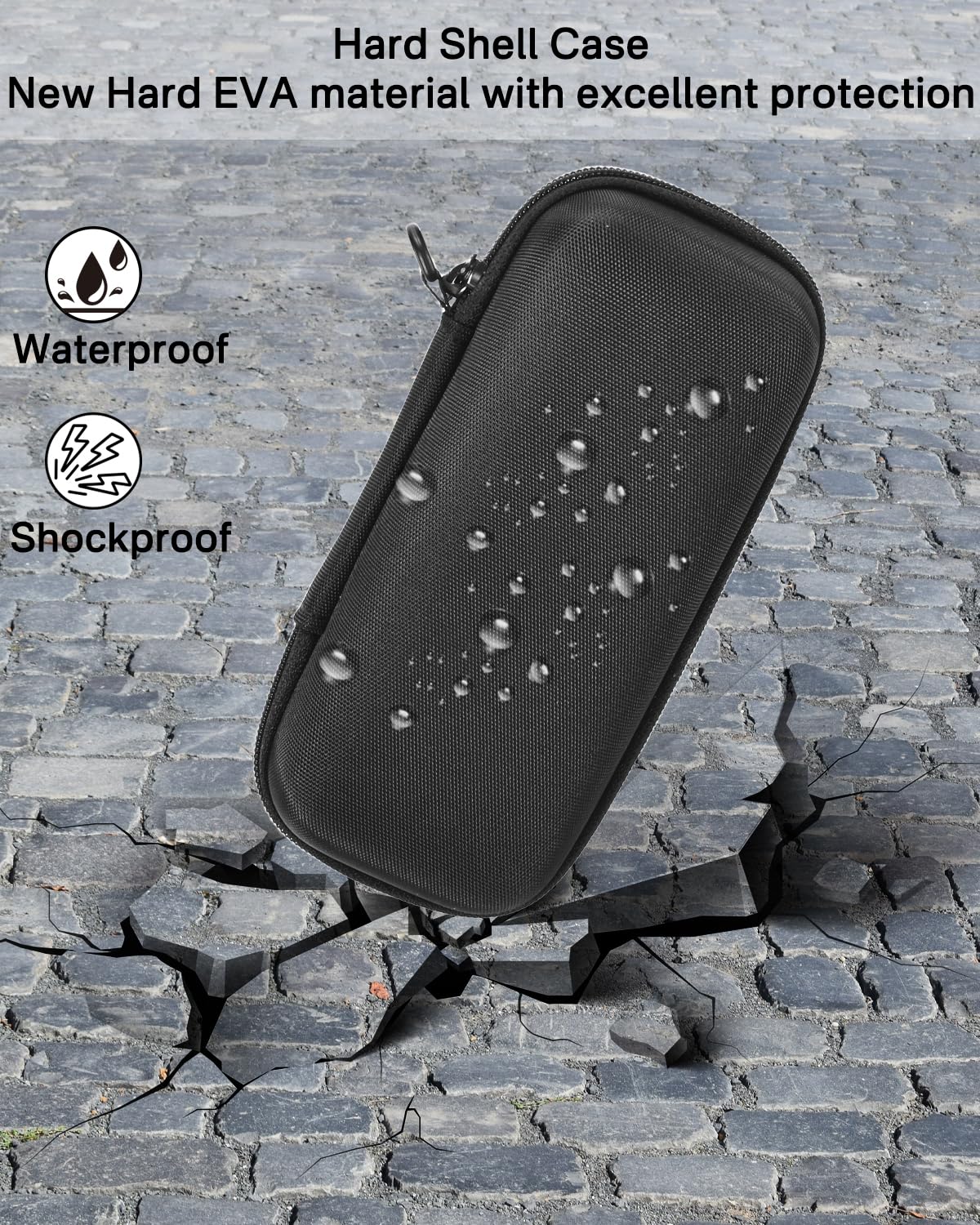 RAIACE Twarde etui kompatybilne z powerbankiem Anker 25 000 mAh, z kieszenią z siatki na kable i akcesoria. (dostępne tylko etui) – czarne