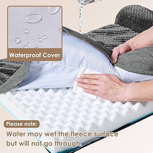 Miniatura 3 de EHEYCIGA Cama de espuma viscoelástica para perros de tamaño grande, cama para mascotas para perros grandes para jaula con forro impermeable, sofá